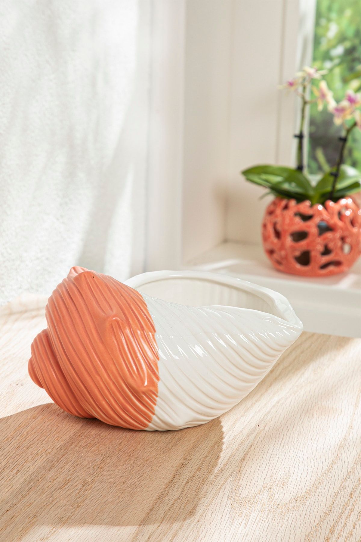 English Home Seashell Dekoratif Obje 19,5x16,1x10,5 Cm Turuncu