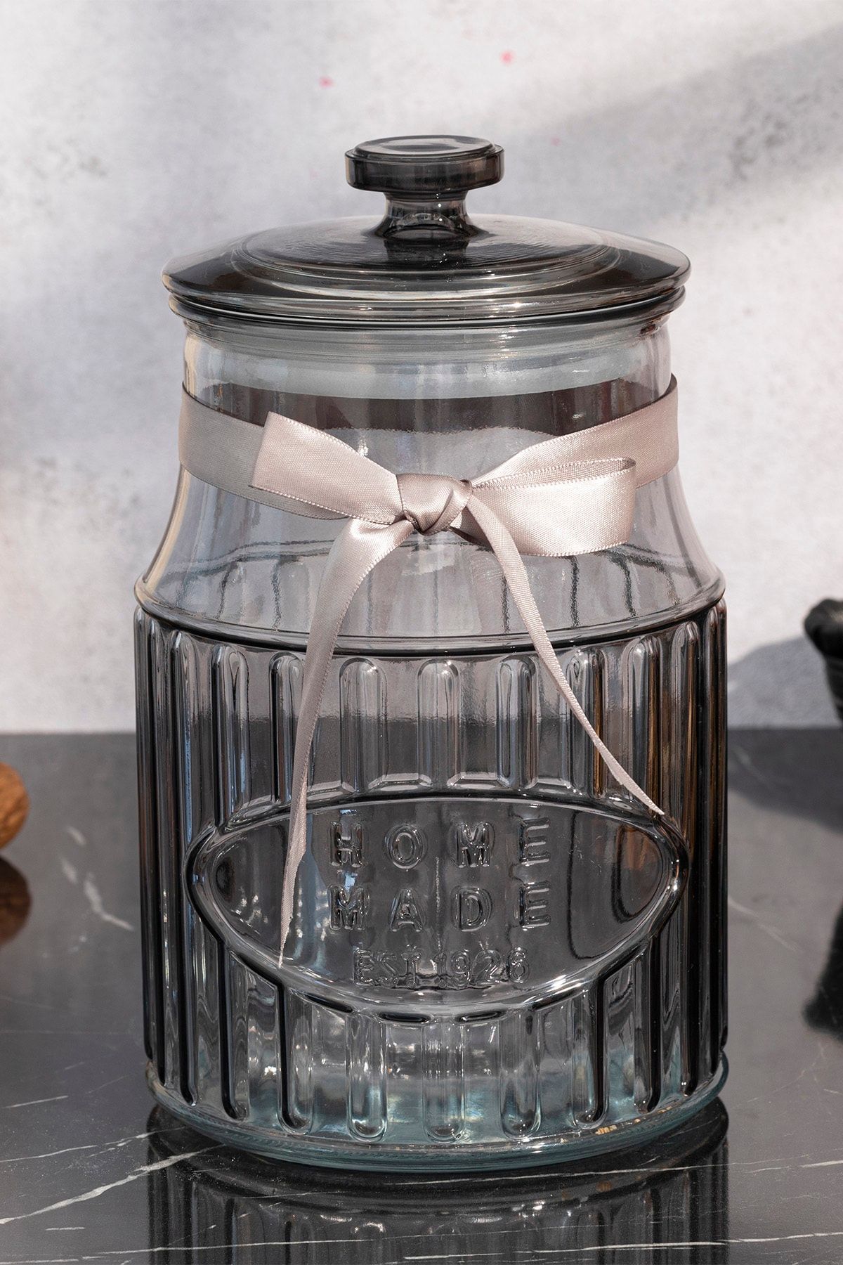 English Home Jade Cam Saklama Kavanoz 2,6 L Gri