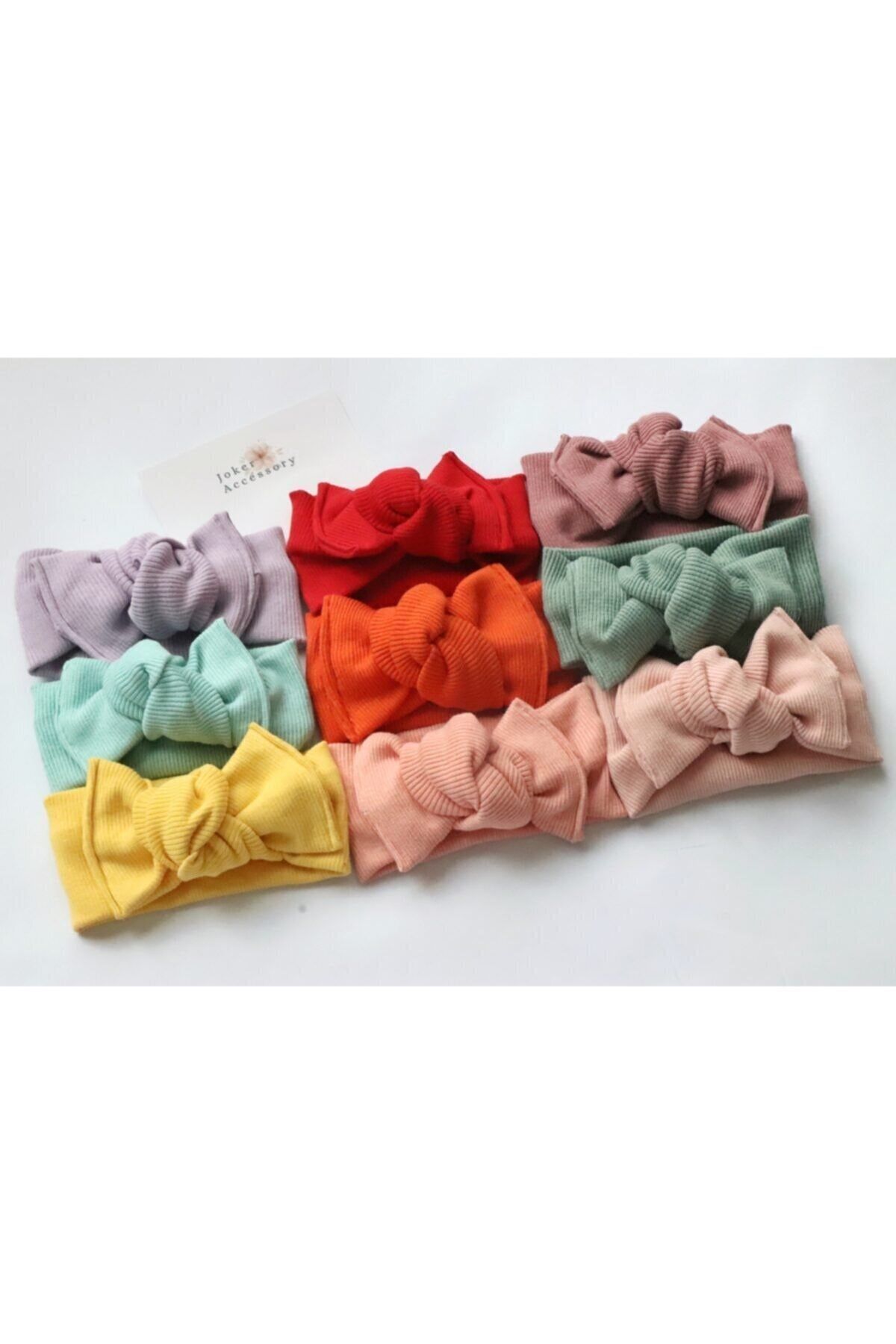 BABYSHOPİER Kız Bebek/çocuk Ribana Bandana Seti 9'lu