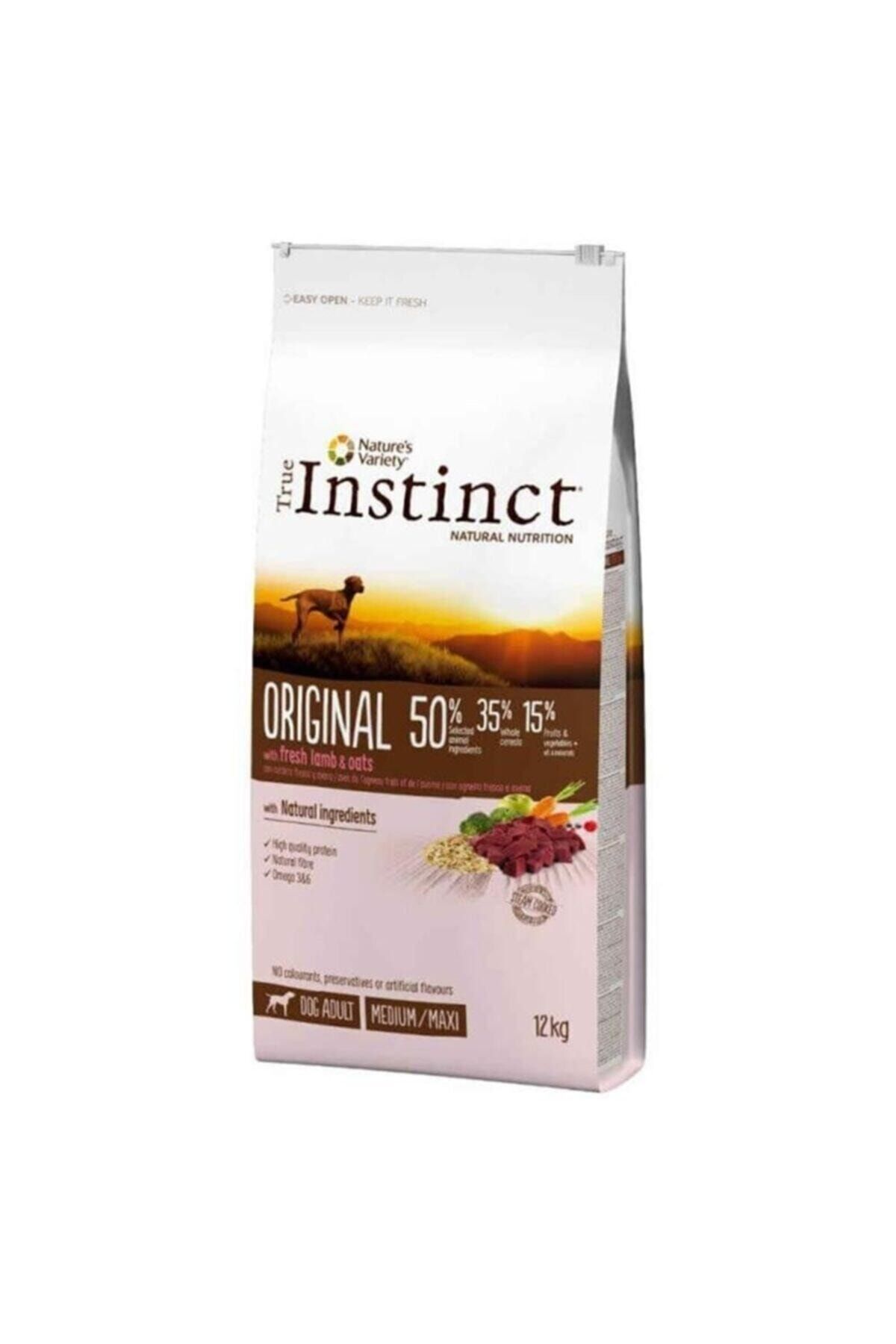 True Instinct True Instınct Original Kuzulu Orta ve Büyük Irk Yetişkin Köpek Maması 12 Kg