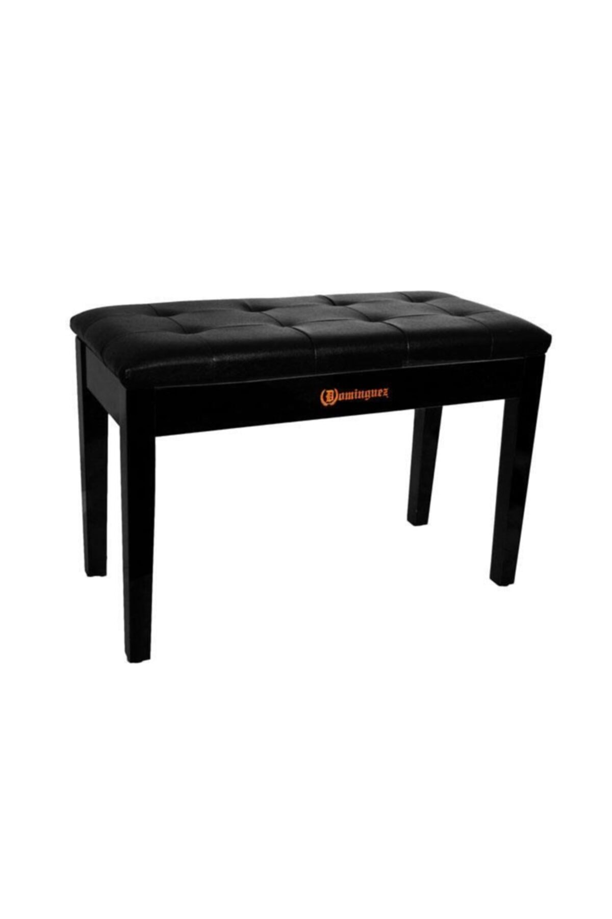 HİLALSHOP Piyano Aksesuar Koltuk Tabure Çift Kişilik Dominguez Sandık Bölmeli Siyah Dpb115-bk