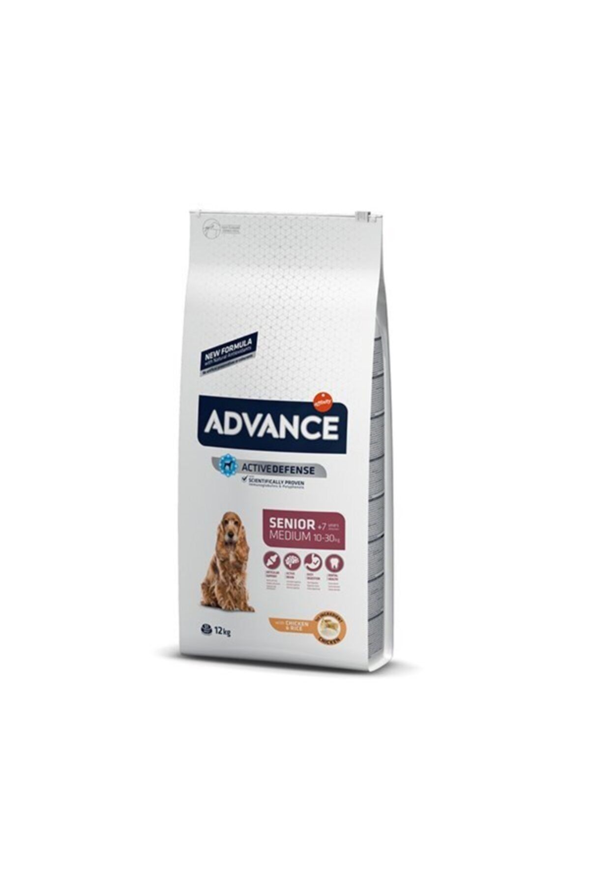 Advance Tavuklu Ve Pirinçli Orta Boy Irk Yaşlı Köpek Maması 12 kg