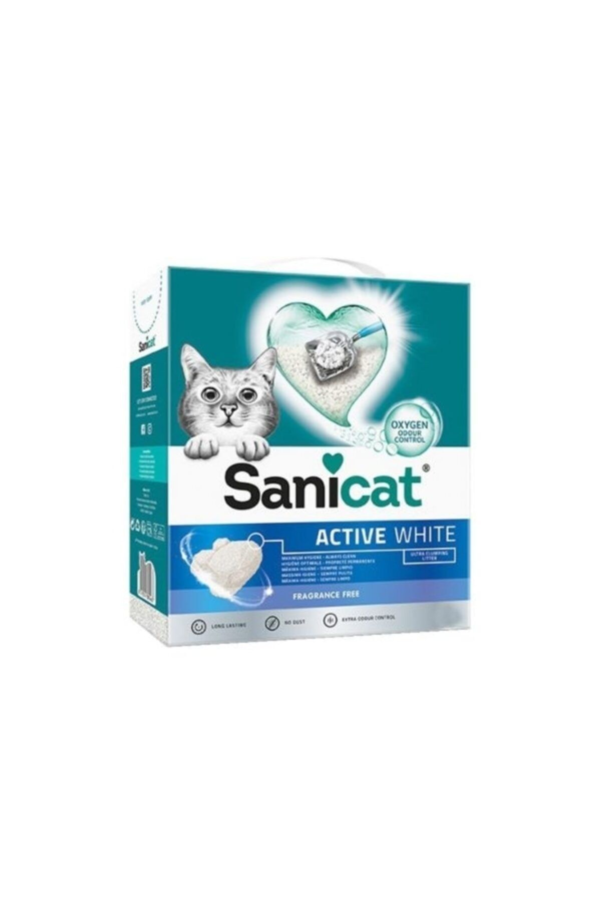 Sanicat Active White Ultra Topaklanan Kedi Kumu 10 Lt