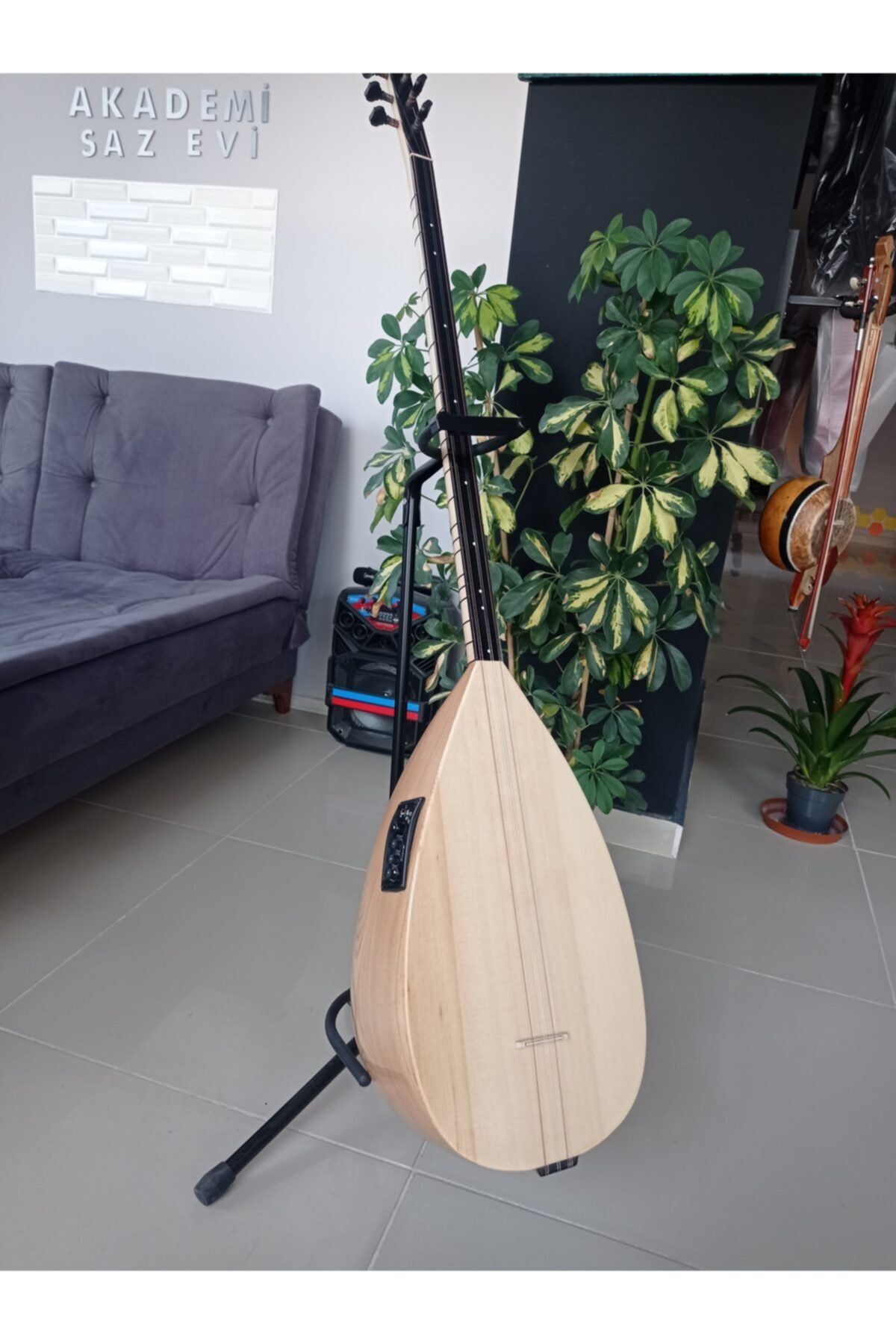 MCK AKADEMİ SAZ EVİ Mck Oyma Kestane Divan Bağlama
