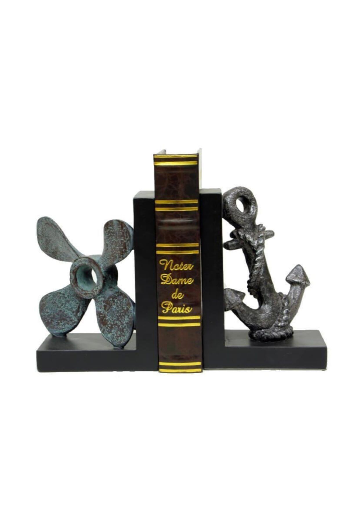 Dreamsshop Kitap Tutucu Pervane & Çapa Kitap Stoperi Dekoratif Hediyelik