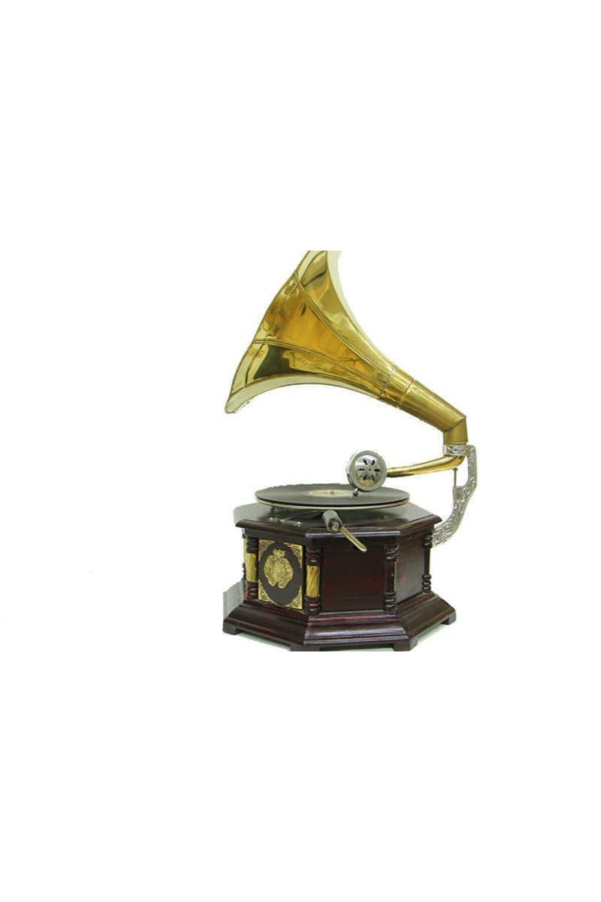 Dreamsshop Gramofon Sekizgen Bronz Kakma