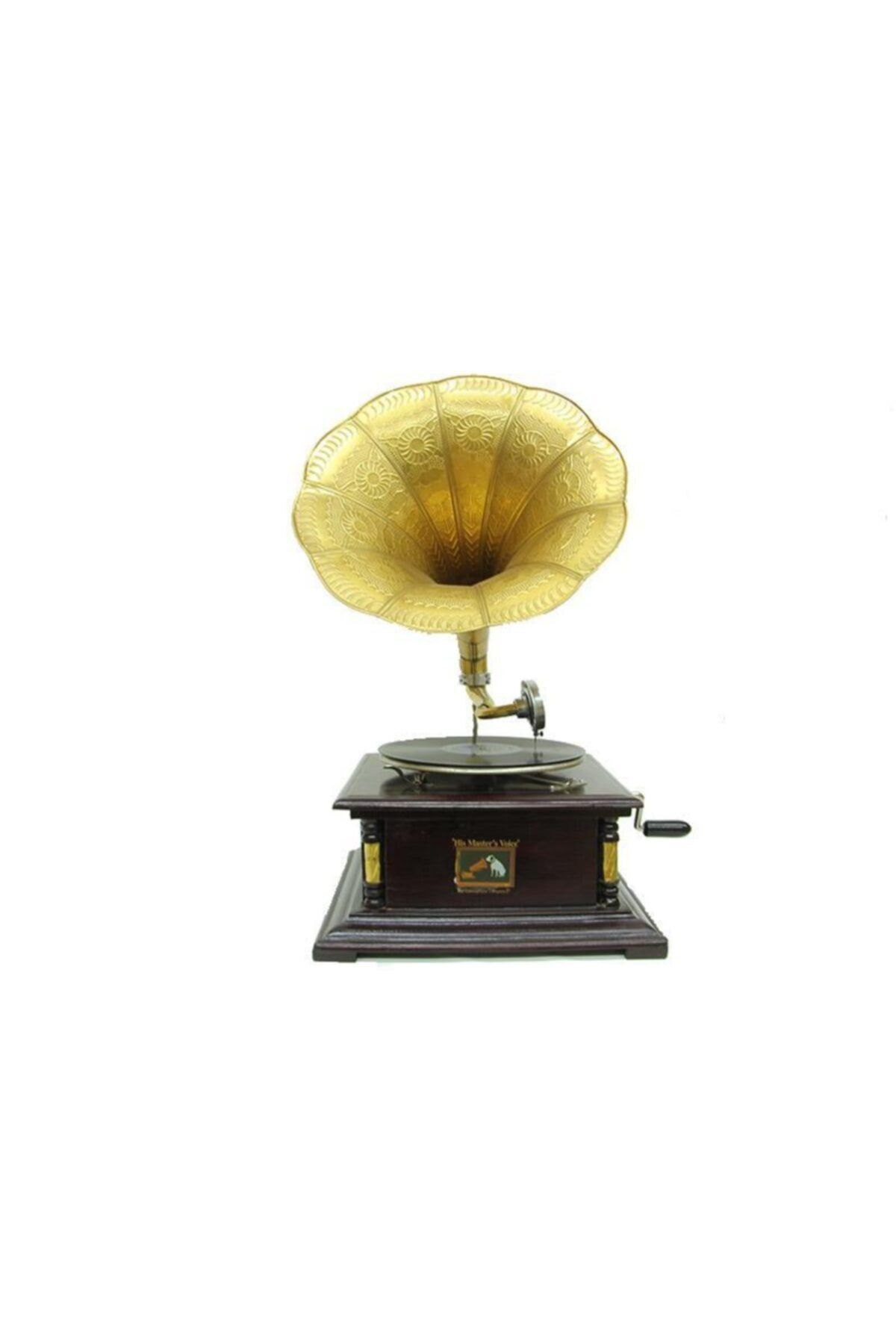 Dreamsshop Gramofon Kare Köşeleri Bronz Işli 533 Dekoratif Ev Ofis Hediyelik