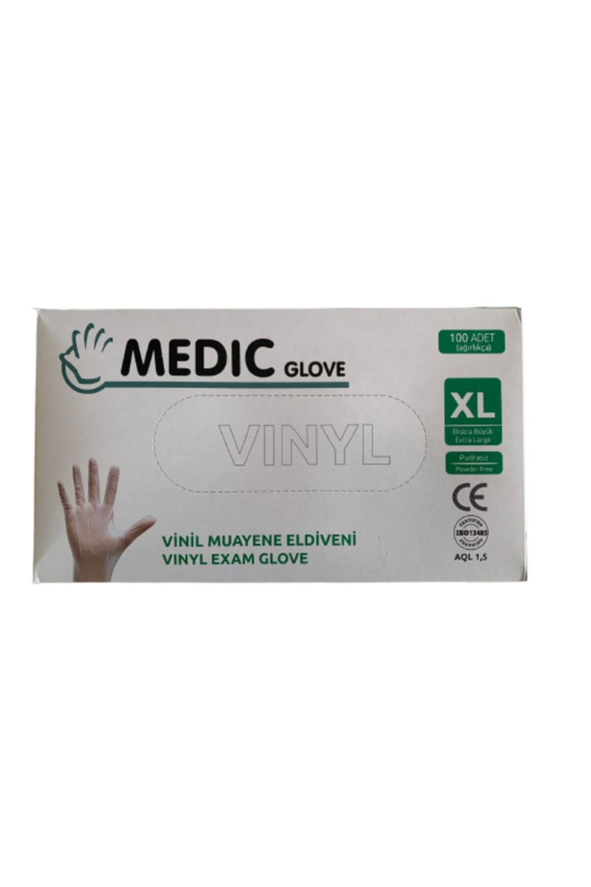 Medic Glove Şeffaf Pudrasız Vinil Muayene Eldiveni (xl) 100'lü X 10 Paket