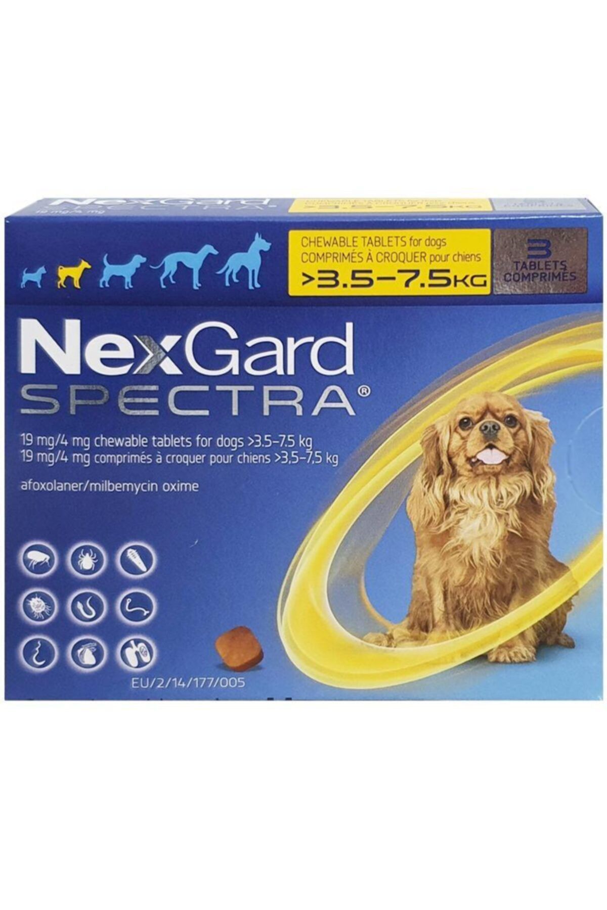 NEXGARD Spectra S 3,5 7,5 kg Arası Köpekler İçin İç Ve Dış