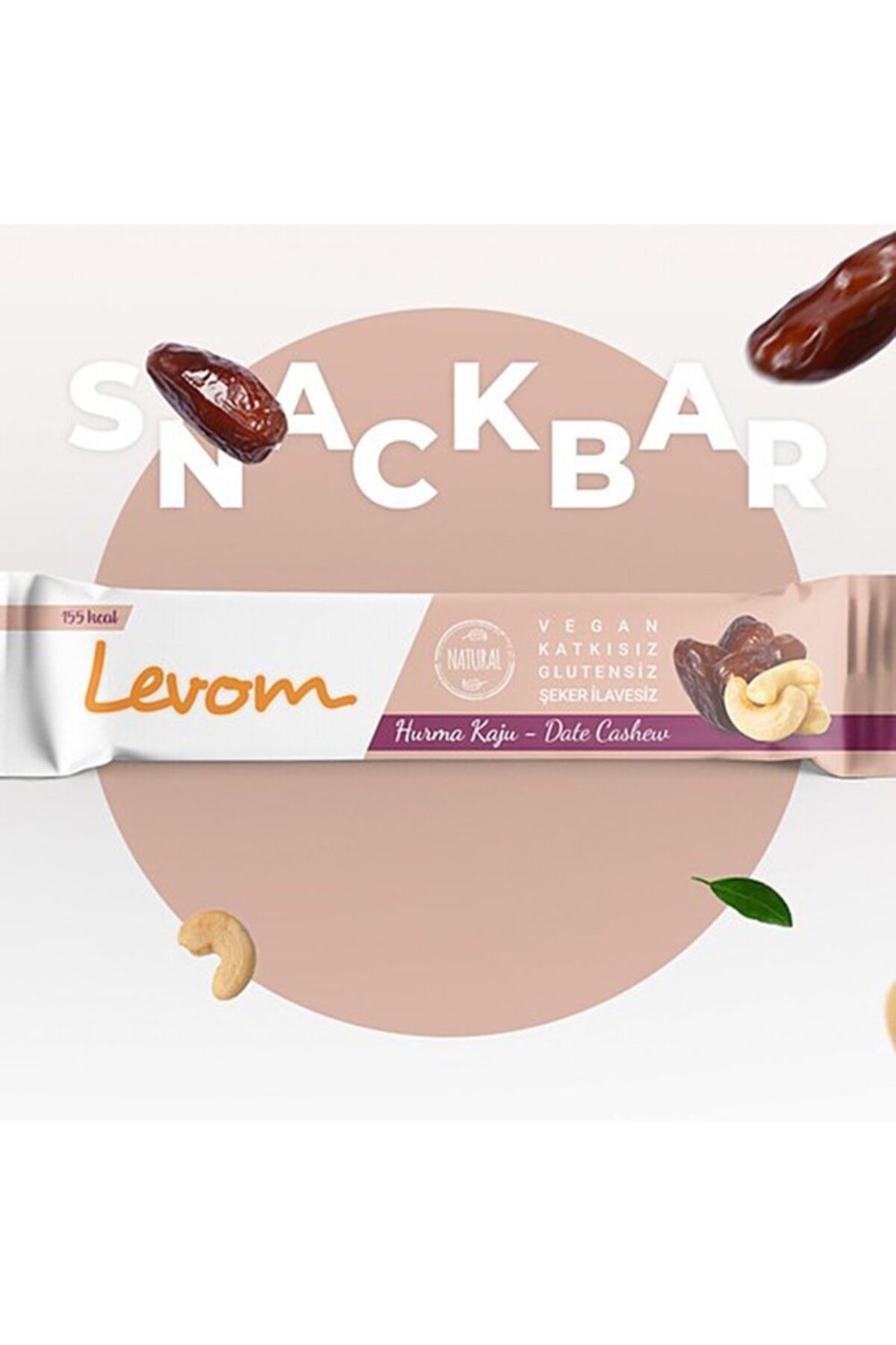 Levom Glutensiz Hurma-kaju Snack Bar(35gr) -