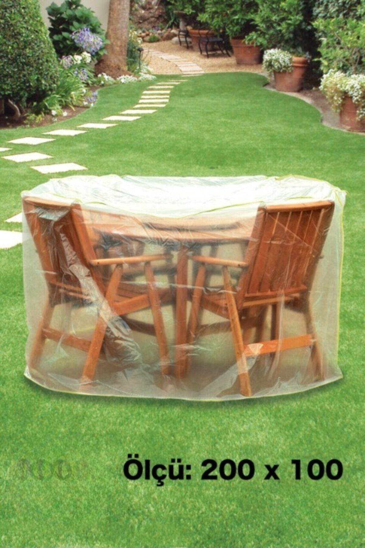 EVGARAJ Bahçe Mobilya Koruma Örtüsü Yağmur Toz Koruma 200x100 Cm