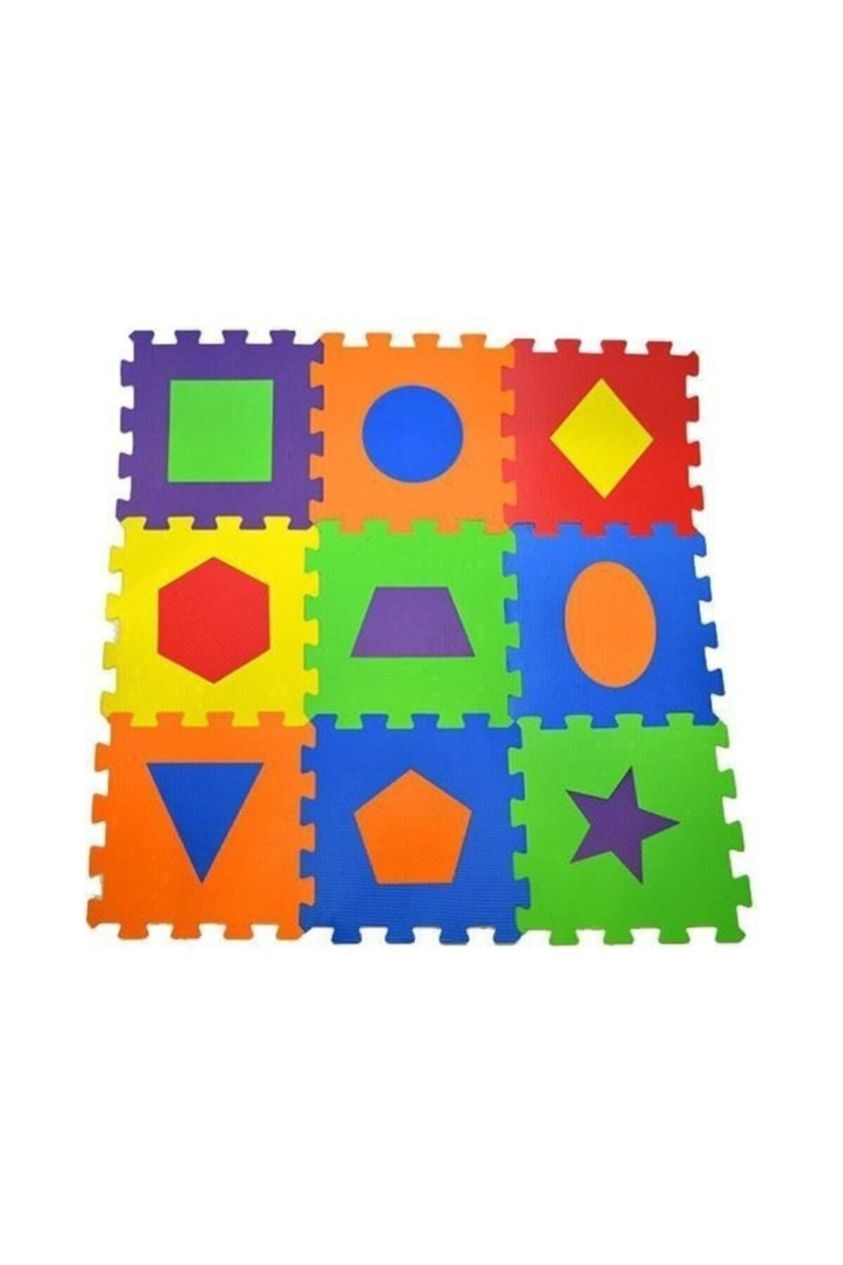 Diger Karakterler Sarı Geometrik Şekiller Eva Puzzle Yer Matı