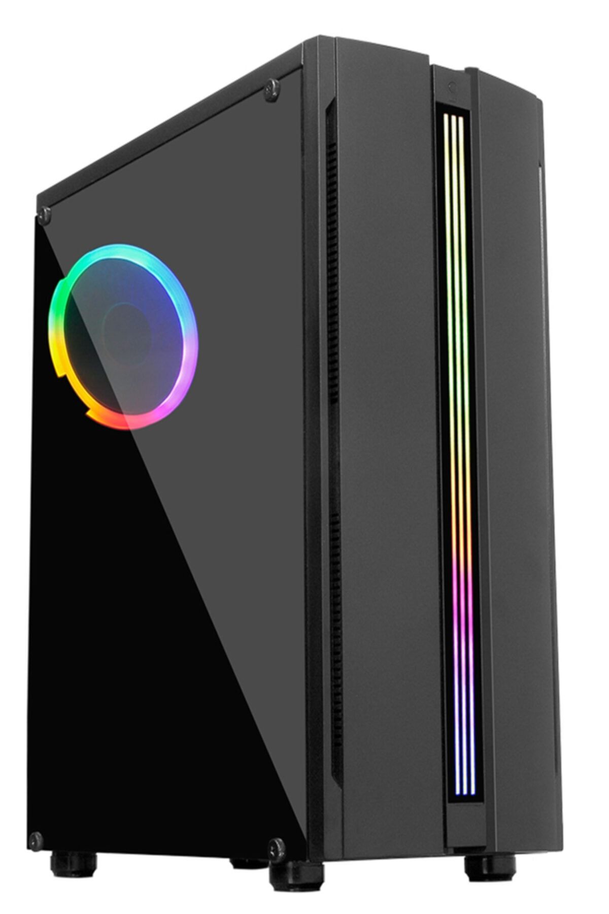 Archon Rgb Ön Panel + 1x120mm Rainbow Egzoz Fanlı Pencereli Gaming Oyuncu Bilgisayar Kasası