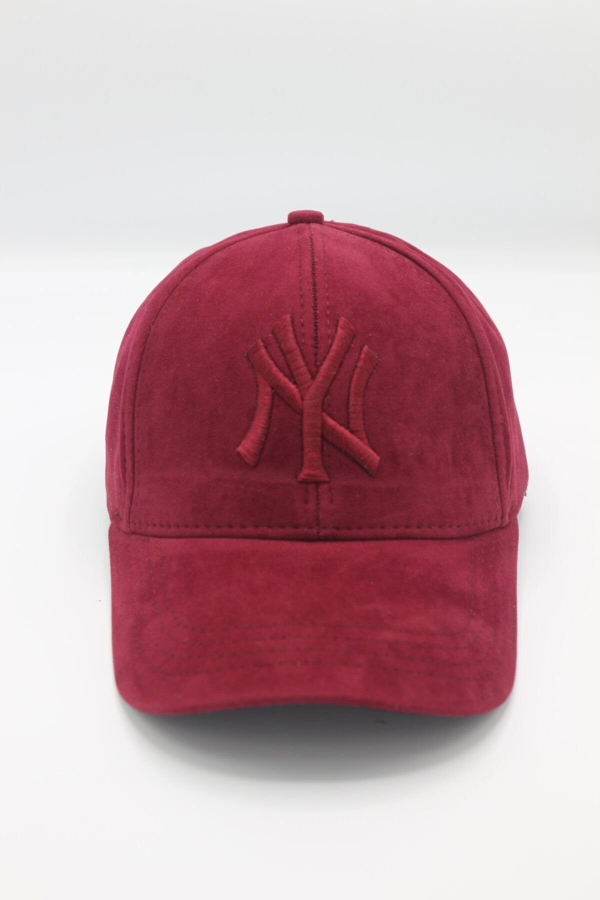 DEĞİŞİM AKSESUAR Unisex Bordo Süet Ny New York Şapka