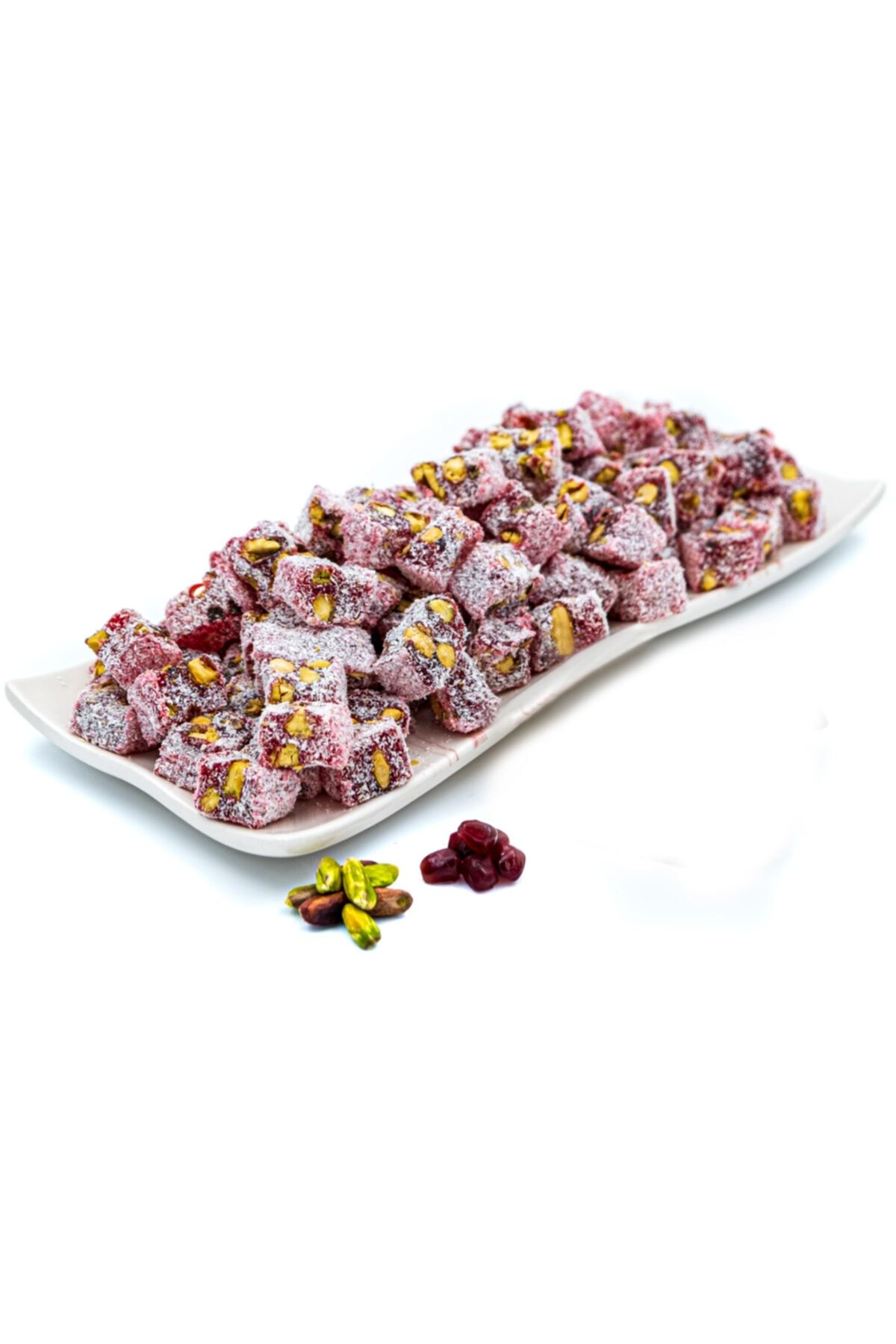 Dadak Lokum ve Kuruyemiş Nar Aromalı Antep Fıstıklı Mini Lokum 2 Kg