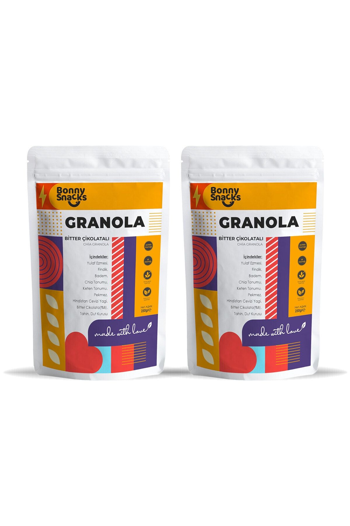 Bonny Snacks (efsane Lezzet) Granola 250gr   2 Paket