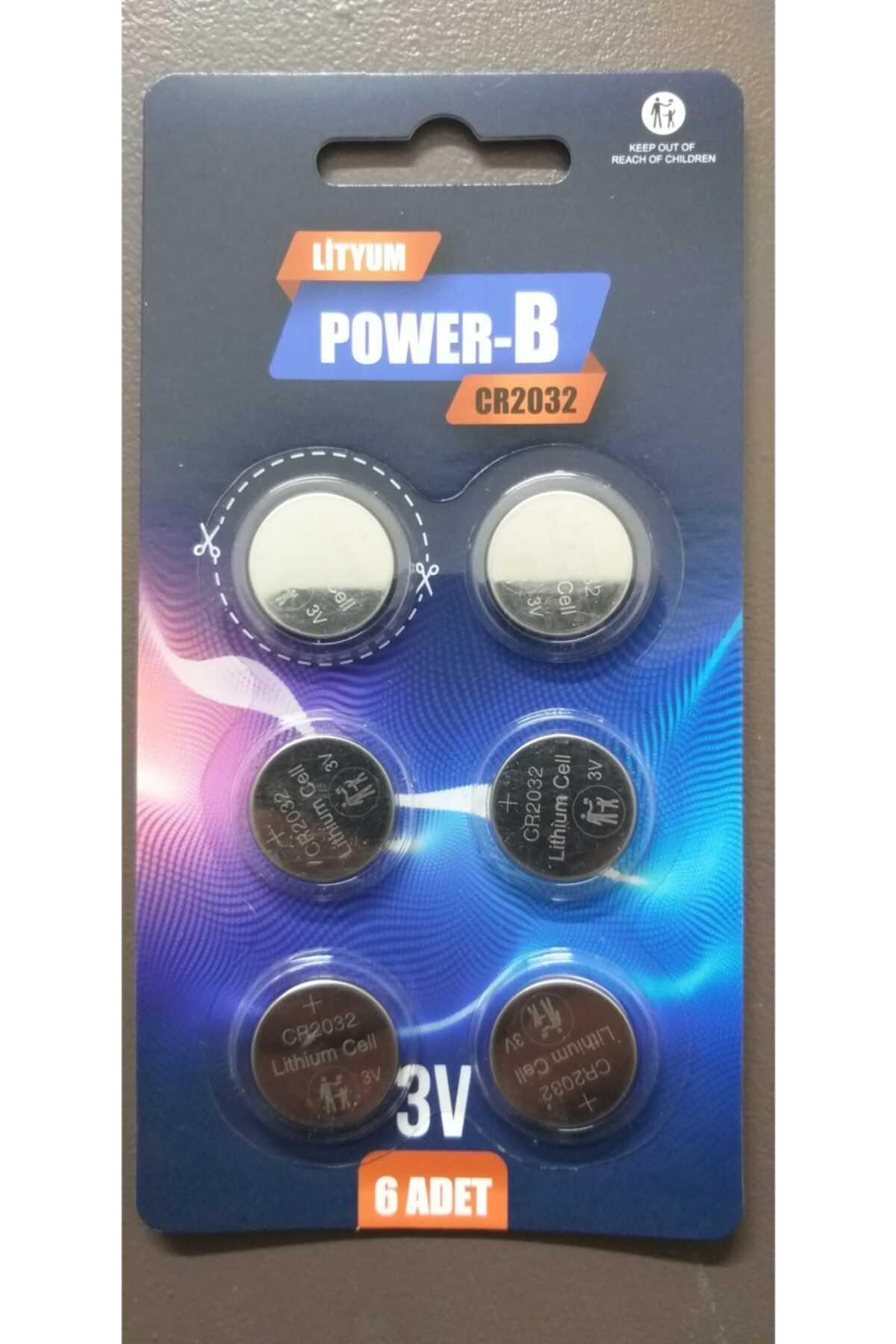 POWER Pawer B Lityum Düğme Pil Cr2032 6lı Paket