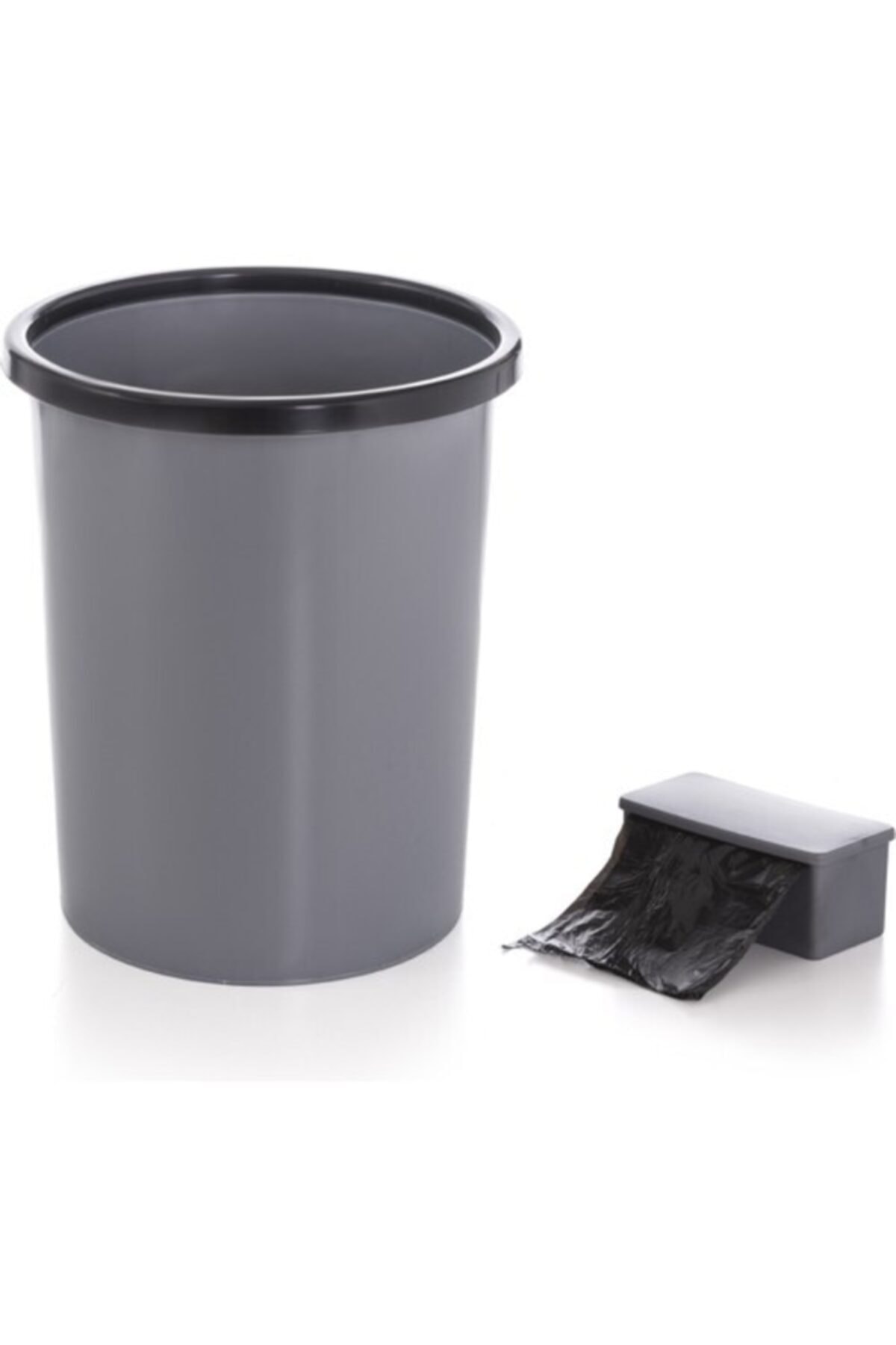 fluss Kendinden Poşetli Çöp Kovası Siyah 24cm Çap X 28 Cm Boy