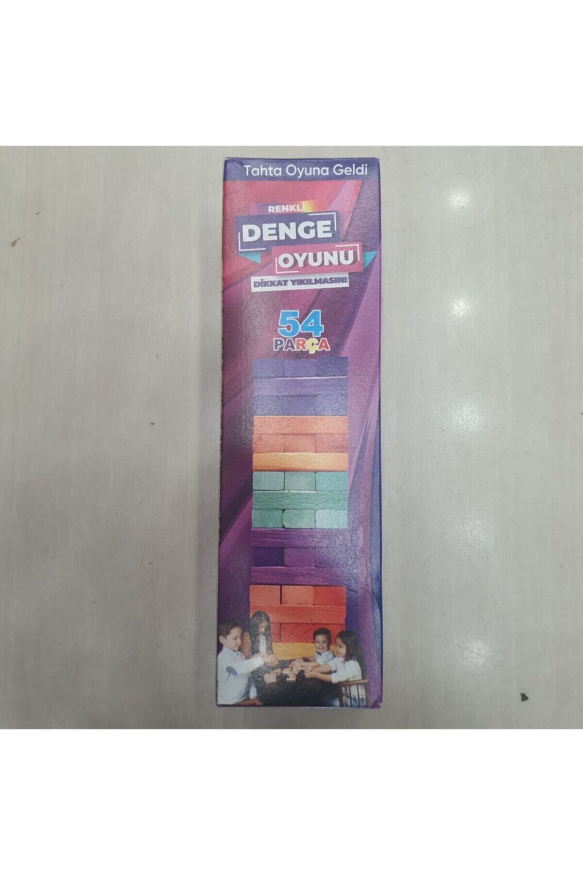 Apsis Kitap 54 Parçalı Jenga Ahşap Eğitici Oyuncak Renkli