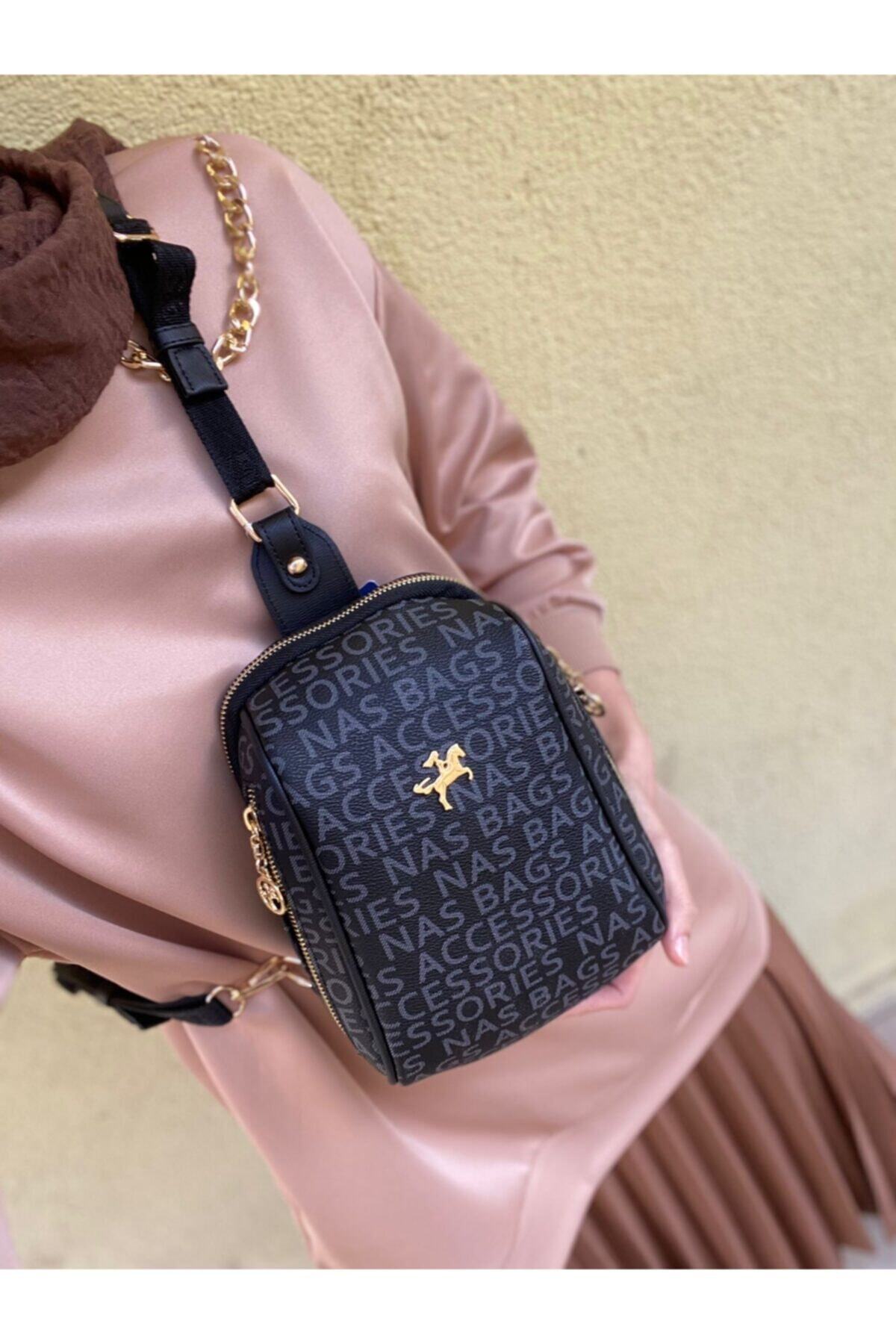 Nas Bag Kadın Siyah Vücut Çantası