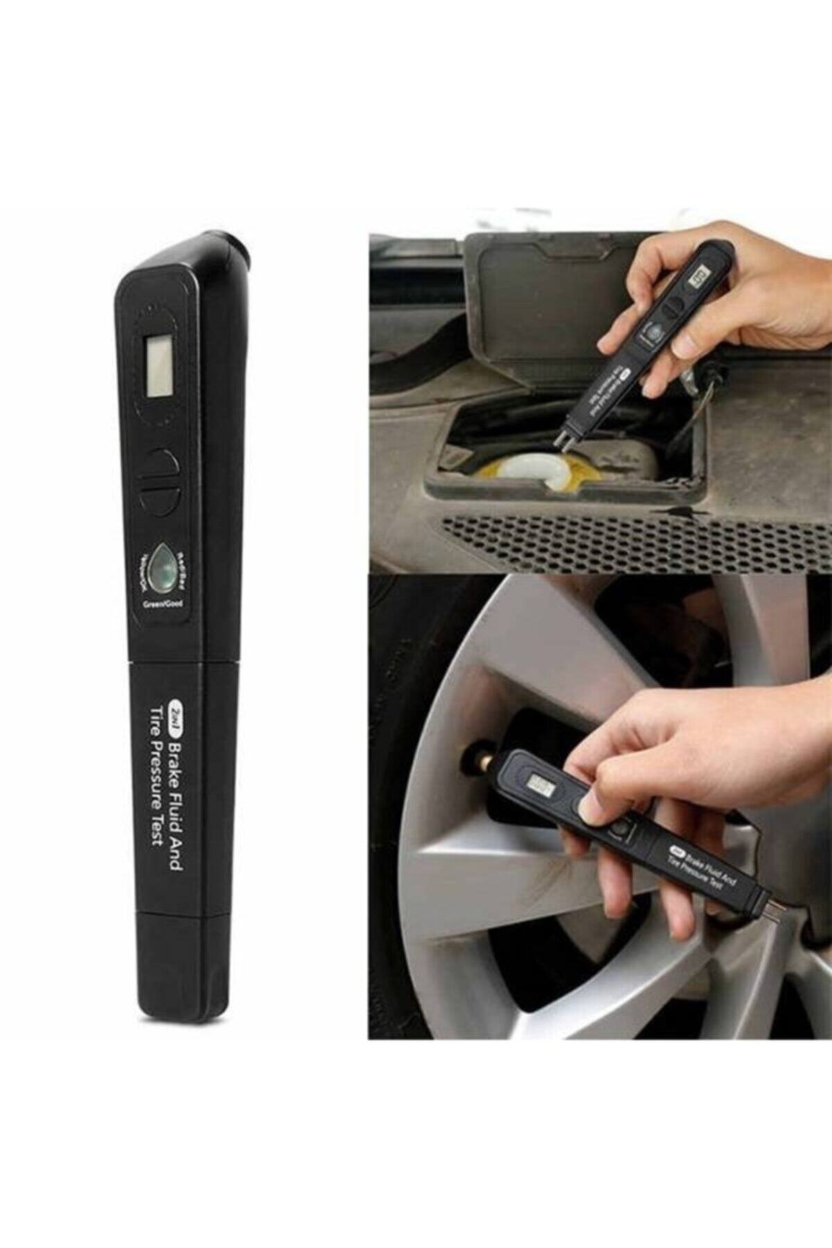 Maf Aksesuar Universal 2in1 Araç Lastik Hava Basıncı Ve Fren Hidrolik Yağı Ölçme Aleti