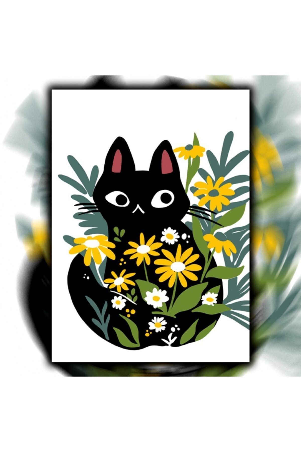 ART TOO Sayılarla Boyama Seti 40x50cm Tuval Serisi Td02 Kedi Ve Çiçekler