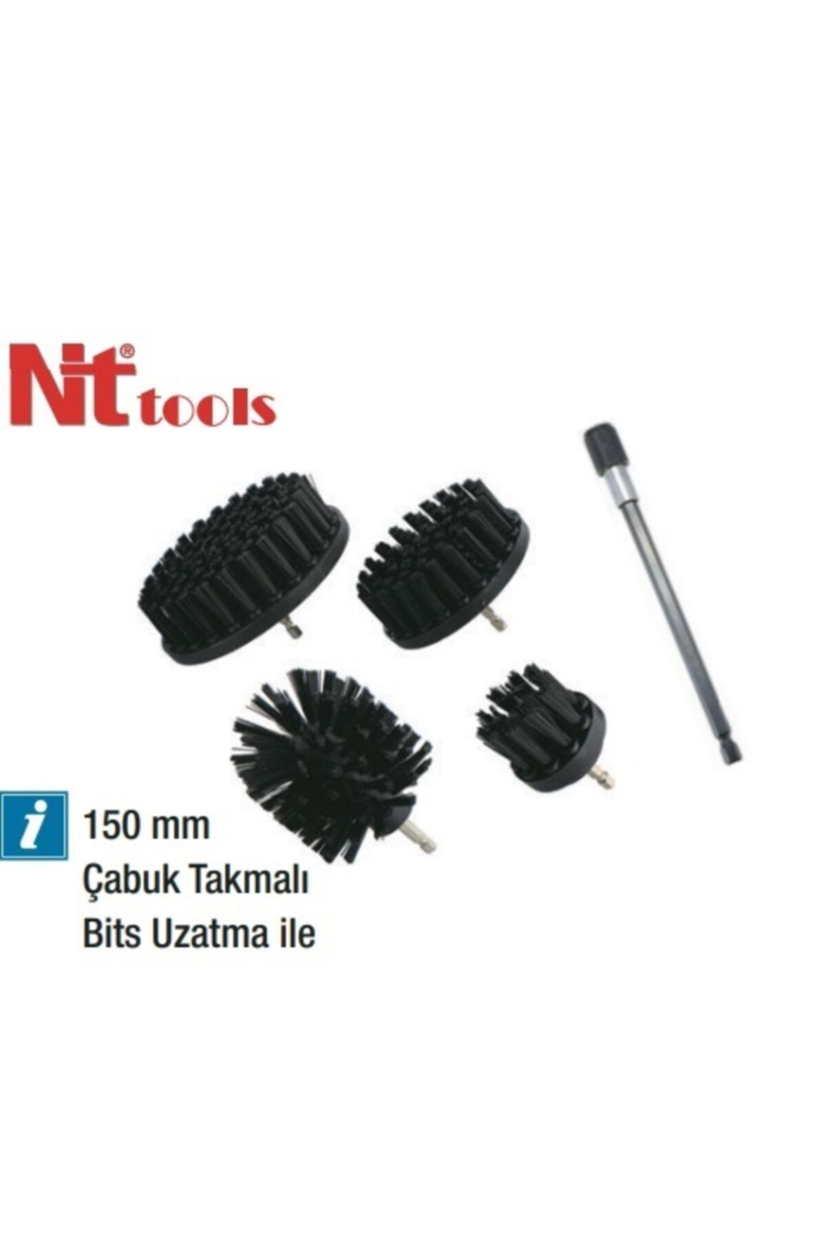 Nt Tools 5 Parça Siyah Plastik Fırça Seti