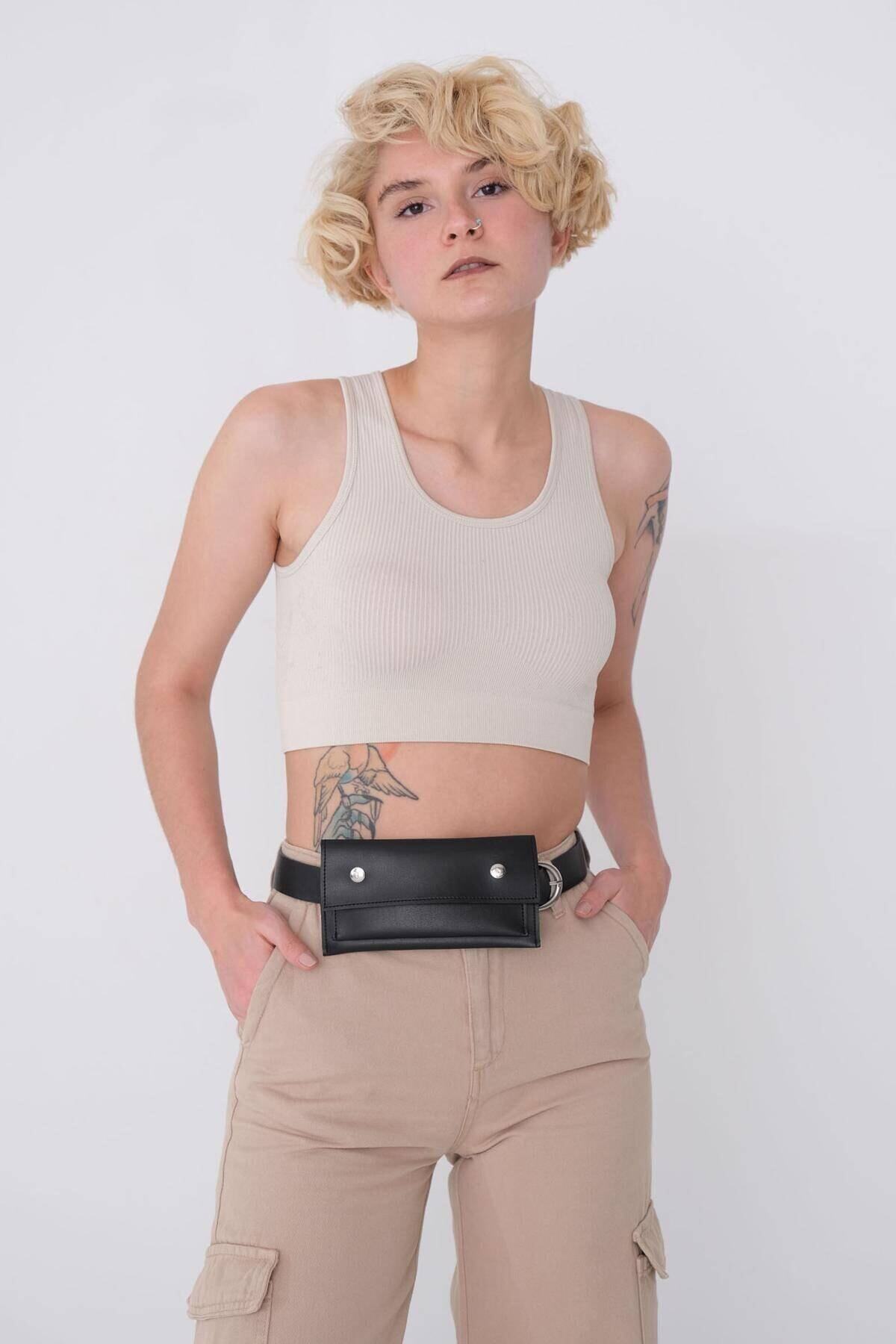 Addax Cüzdan Aksesuarlı Kemer K443 - Dk2