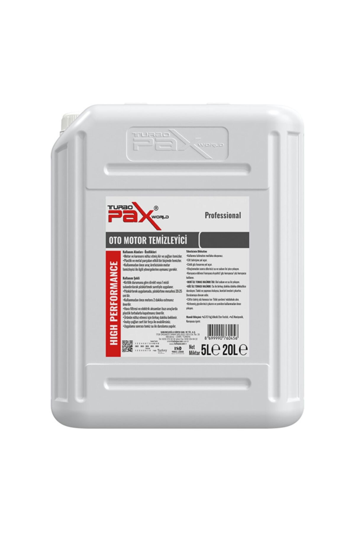 Turbopax Motor Temizleyici