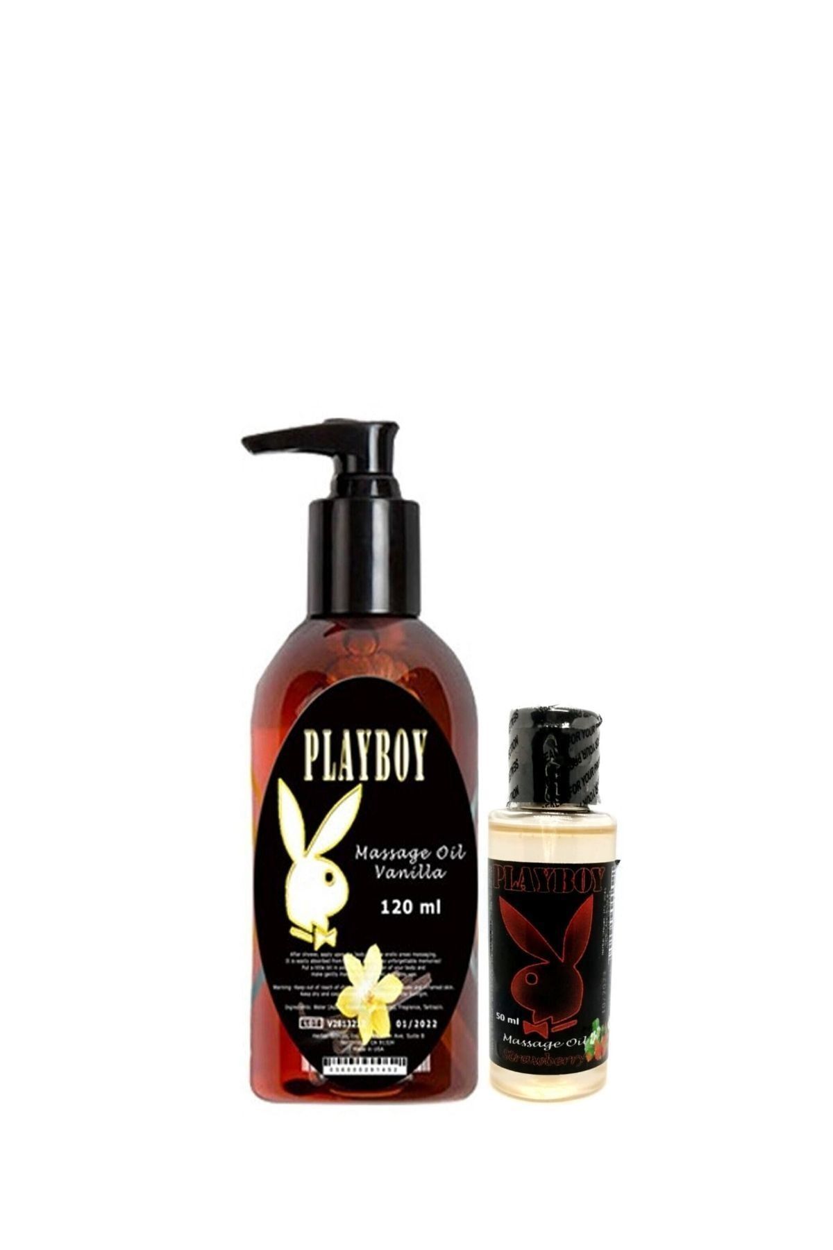 Playboy Aromaterapi Vanilya Massage Oil 120 Ml + Çilek Aromalı Massage Vücut Masaj Yağı 50 Ml