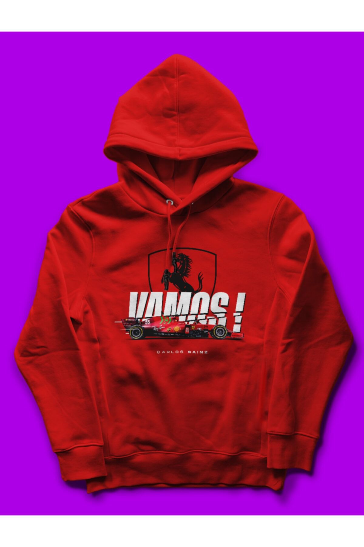 FANBOX SHOP Carlos Sainz Vamos Hoodie Kapşonlu