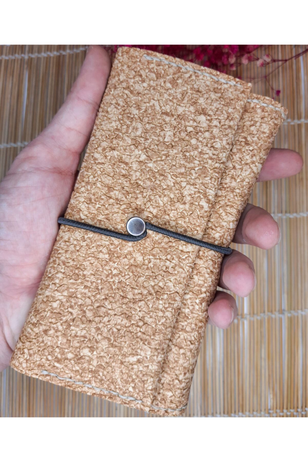 Yozakura Design Tütün Kesesi Vegan Deri Tütün Çantası Mantar Kumaşından Tütünlük