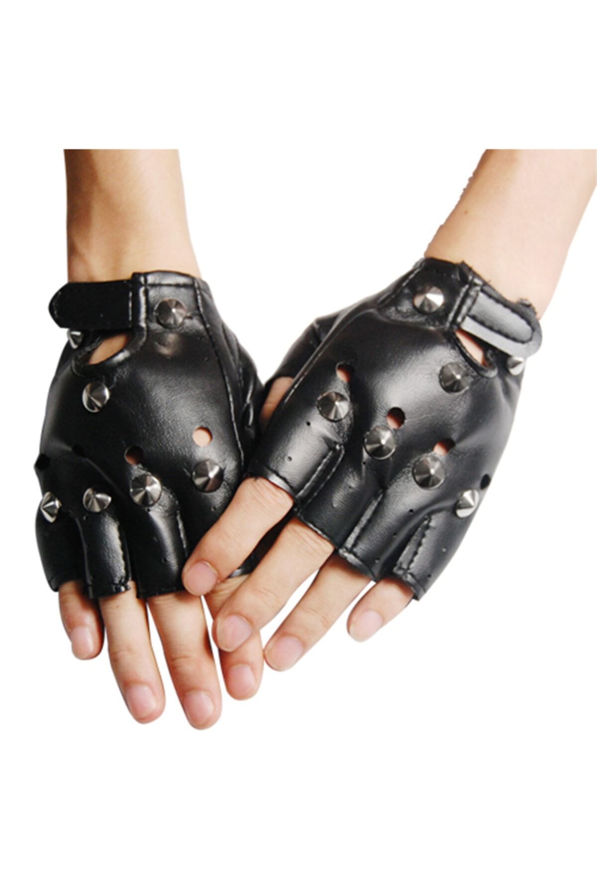 BULUTSHOP Retro Partisi Deri Punk Eldiveni 1 Çift