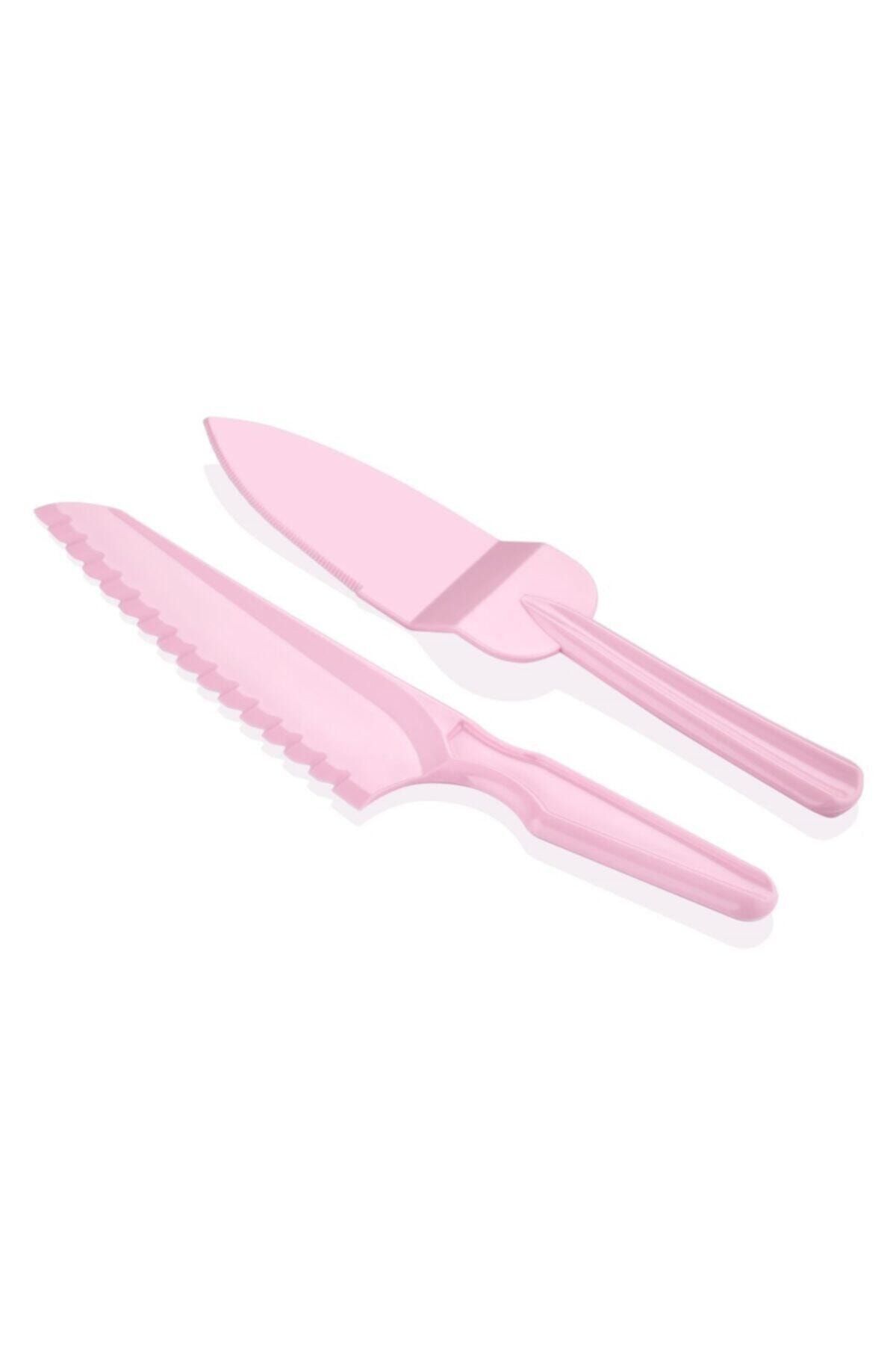 STİLLO PLASTİK Pasta Ve Kek Sunum Seti Spatula Ve Pasta Bıçağı