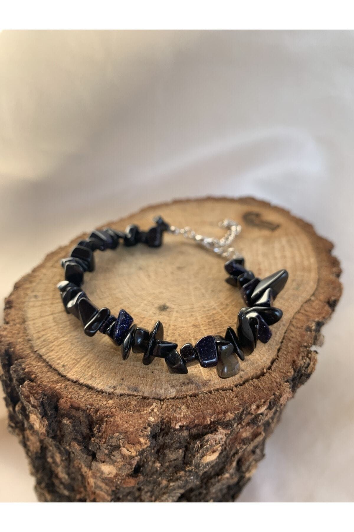 Dibati Accessories Doğal Yıldıztaşı Kırıktaş Bileklik Lacivert Yıldıztaşı