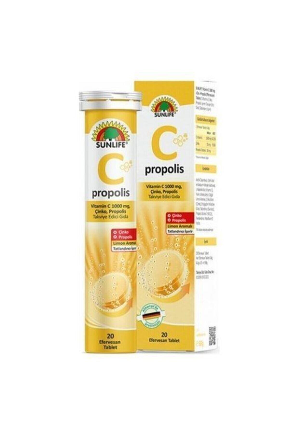 Sunlife Propolis Vitamin C 1000 Mg Zinc 20 Eferves