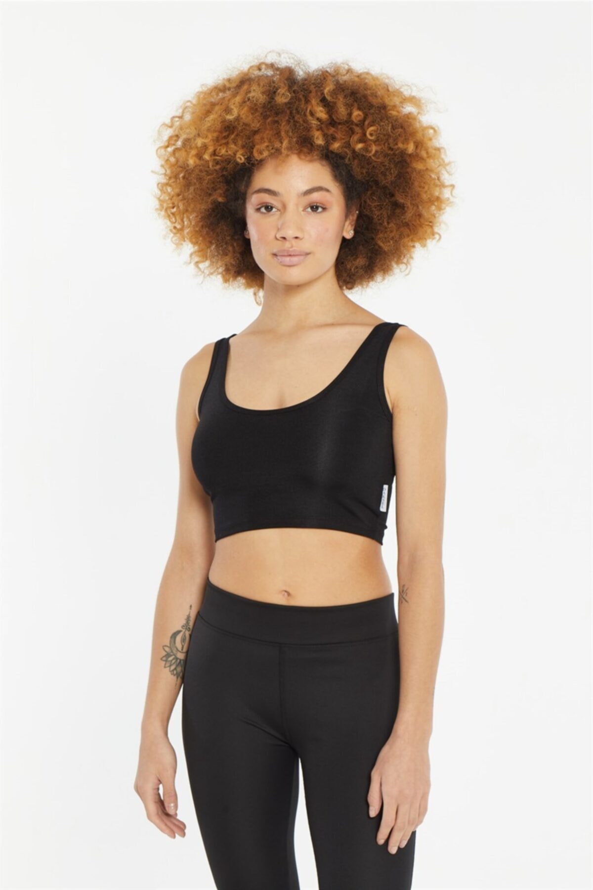 DAKSEL MODA Kadın Siyah Parlak Disco Alt-üst Tayt Takımı ( Pedsiz )