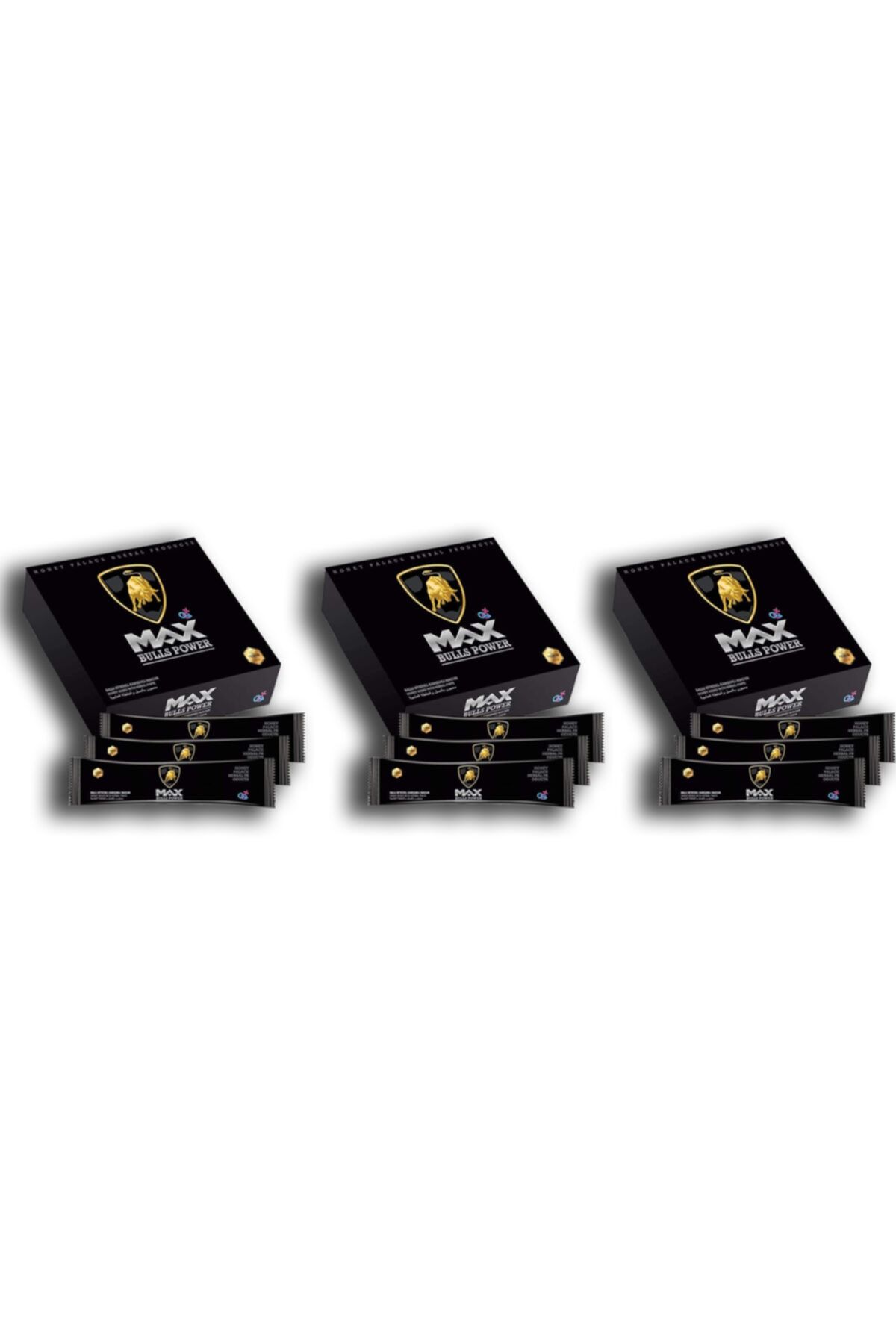 HONEY PALACE 3 Adet Max Bulls Power 12'li Tek Kullanımlık Macun