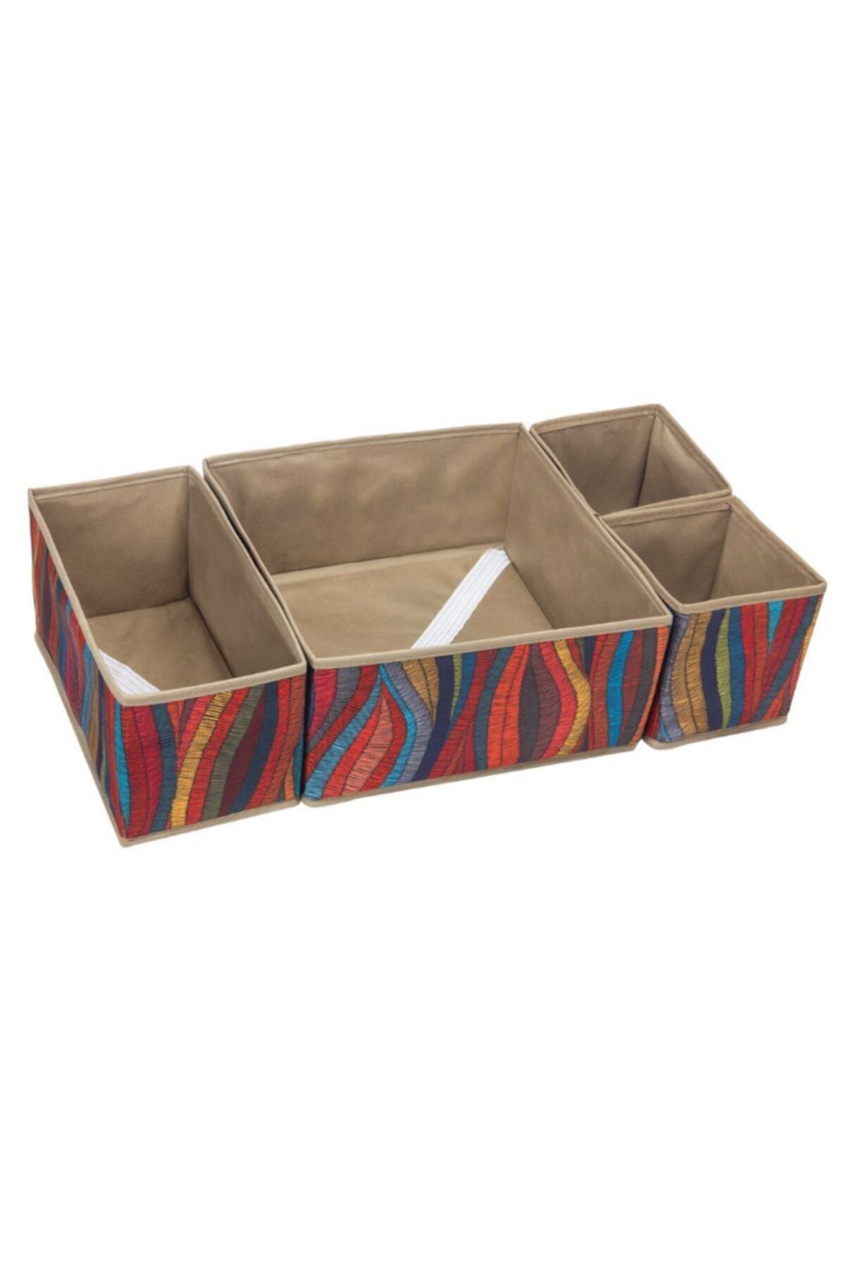 sinerjistore 4 Parça Elegant Desenli Çekmece Düzenleyici Organizer Çok Amaçlı