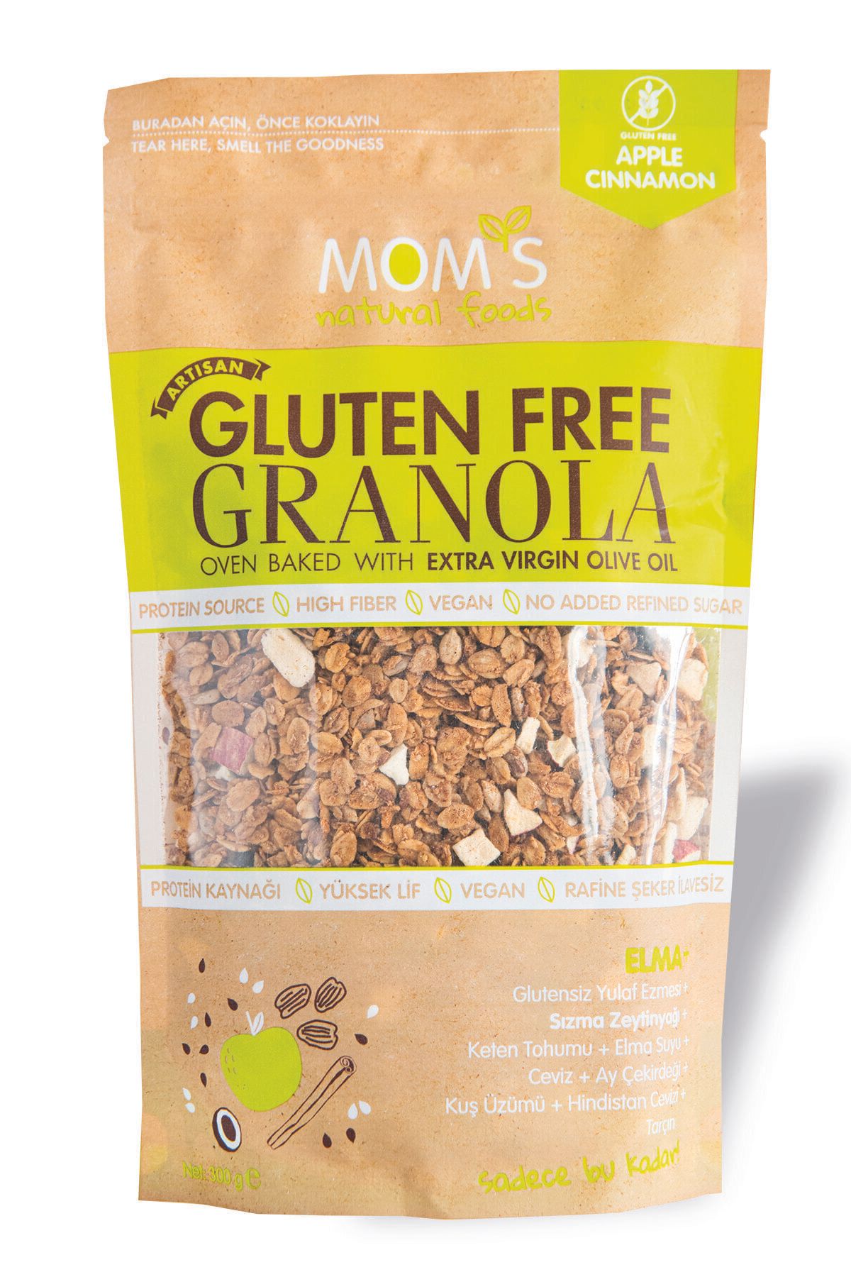 Mom's Granola Gluten Free Elma 300 gr