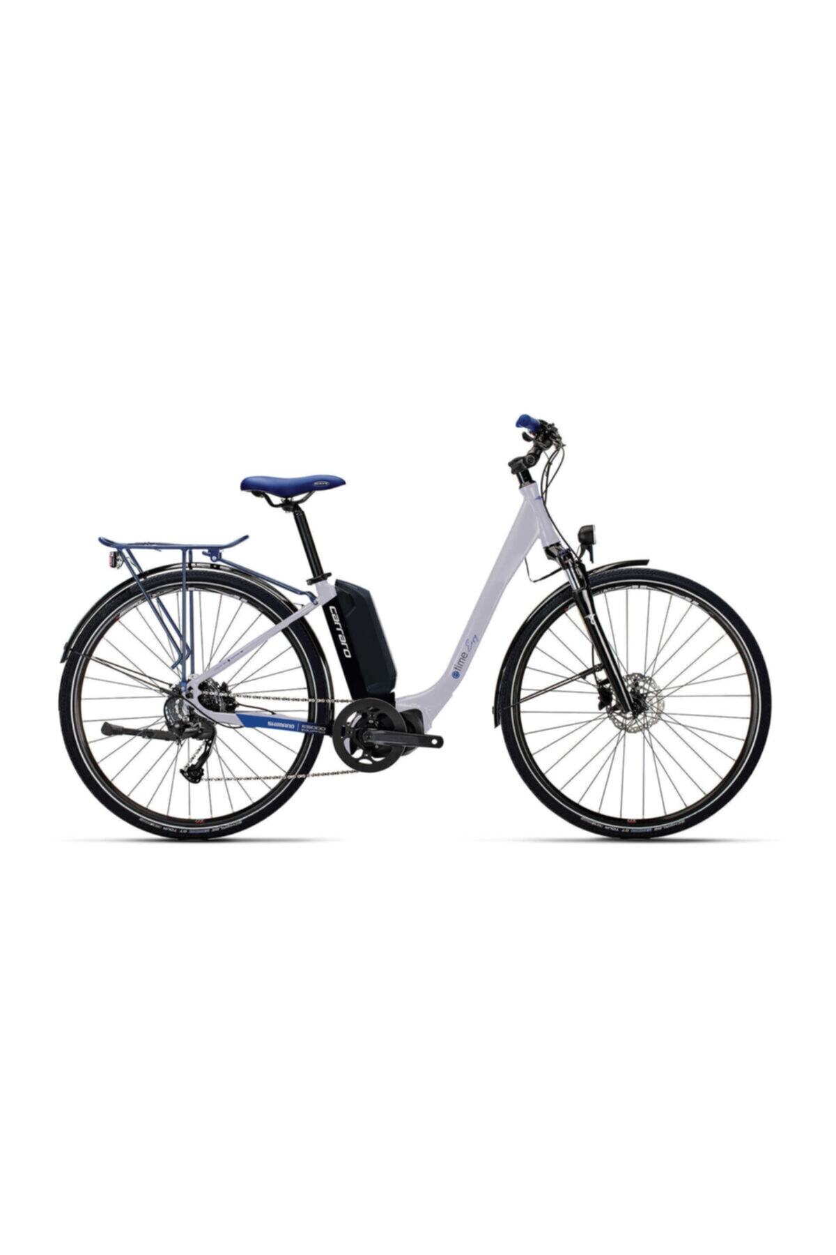 Carraro 2021 E-tıme Easy Elektrikli Bisiklet - Şehir Ve Tur Mat Gümüş-siyah-koyu Mavi 45 Cm