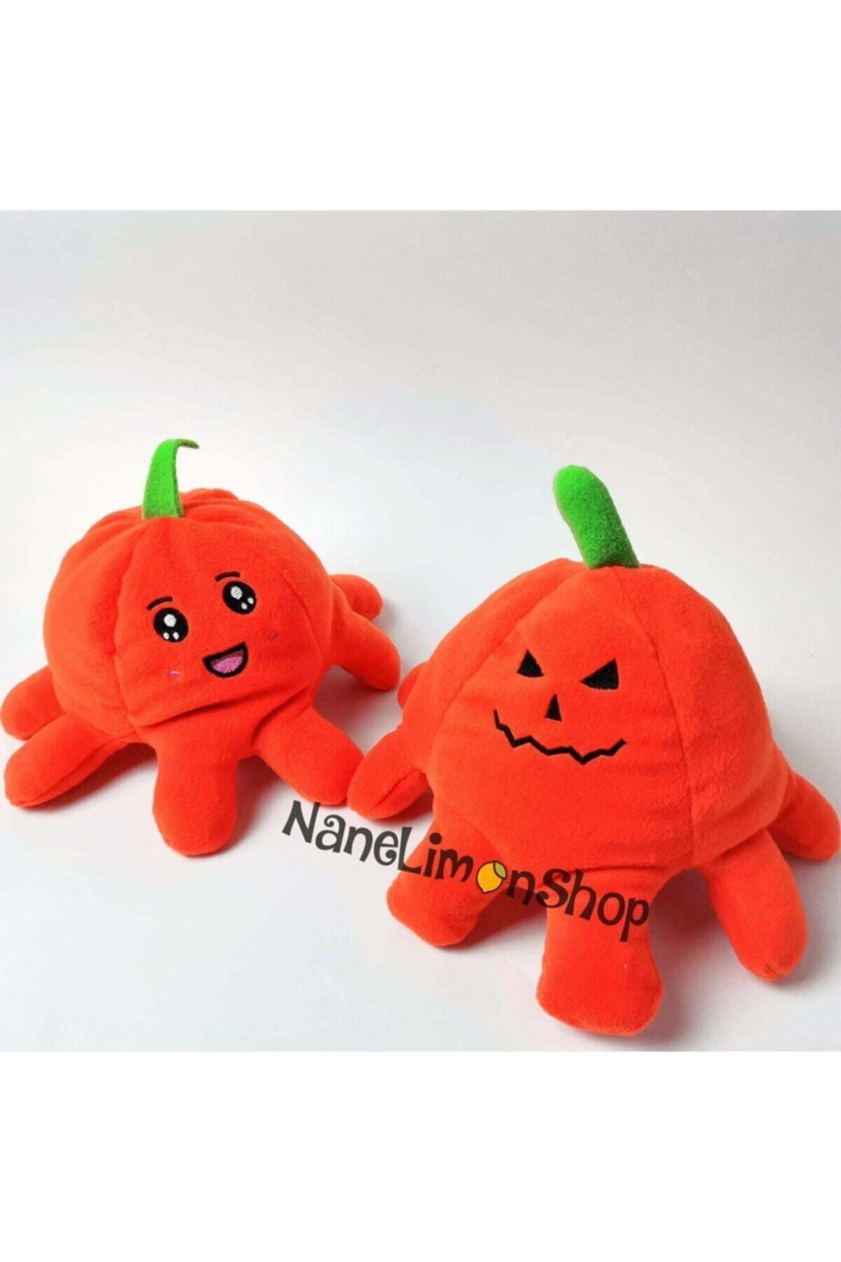 Nanelimonshop Bal Kabağı Çift Yönlü Peluş Yastık