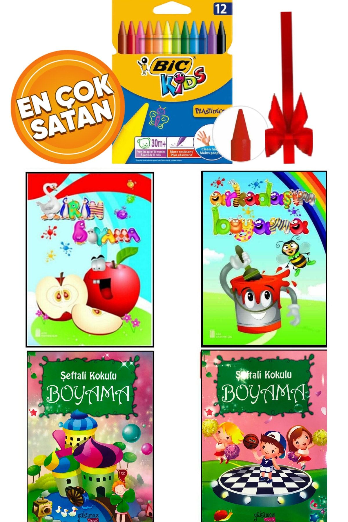 Ata Yayıncılık Süper Eğlenceli Boyama Kitabı Ve Etkinlik Seti (ELLERİ KİRLETMEYEN 12'Lİ SİLİNEBİLEN MUM BOYA)