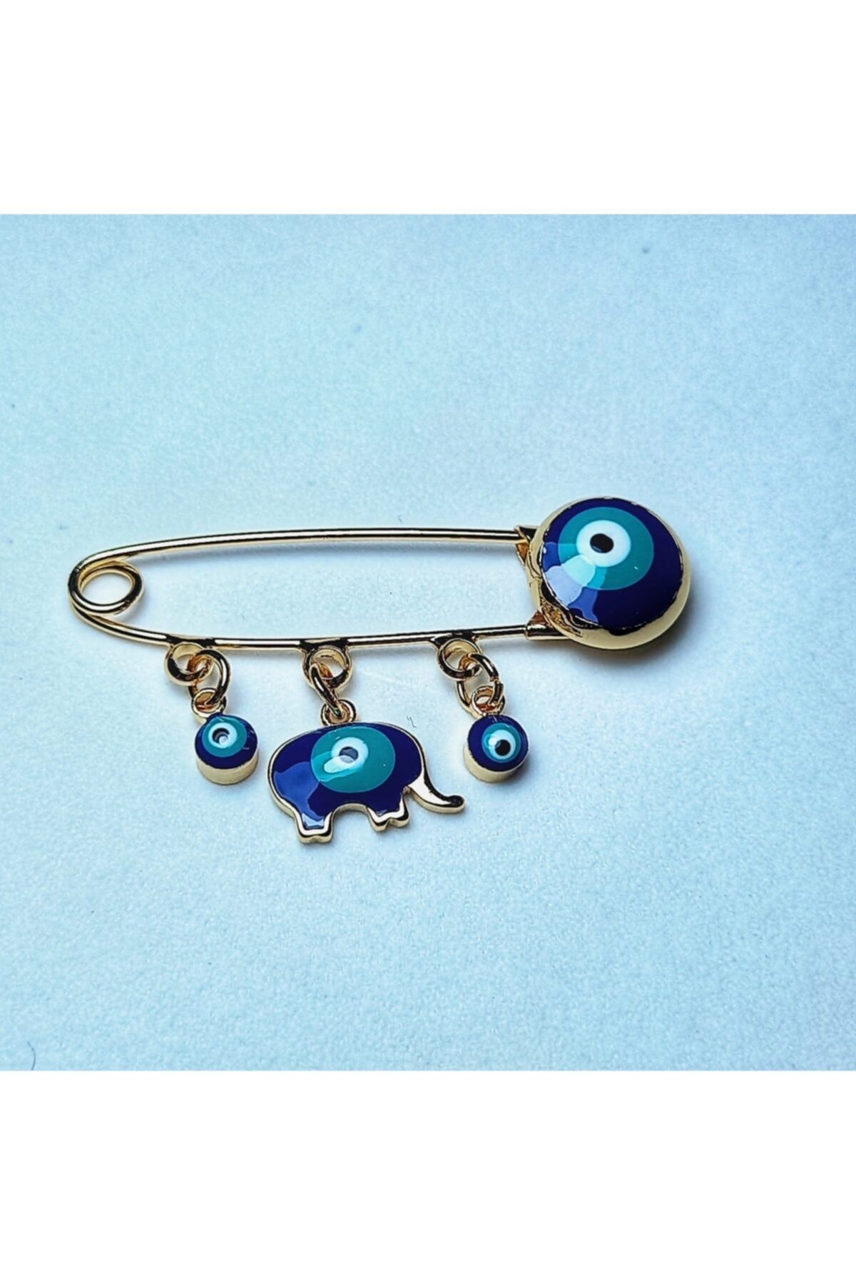 YSX JEWELRY Celik Nazar Boncuklu Filli Cengel Igne