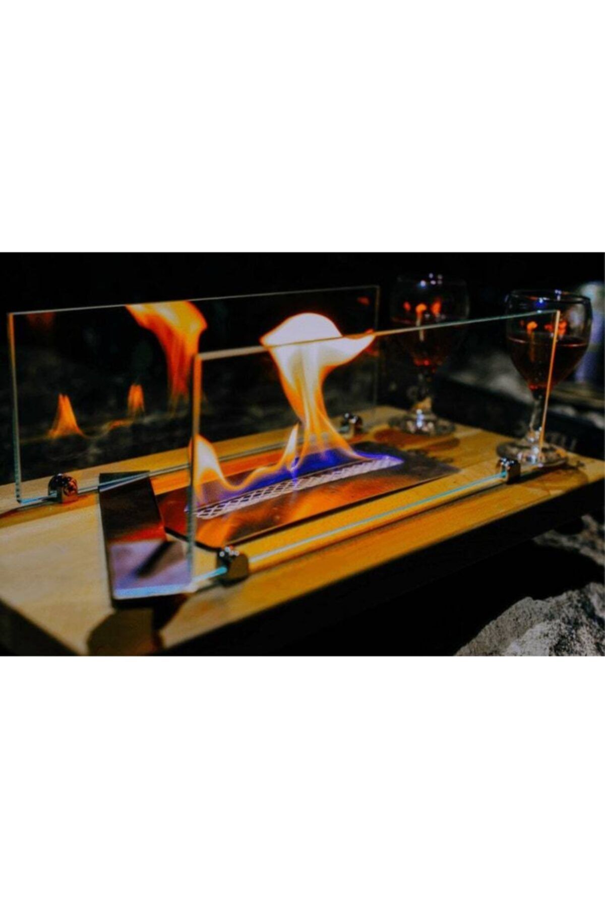 MARSEVA CONCEPT Anka Bioethanol Dekoratif Masaüstü Şömine ( Şeffaf Cam)