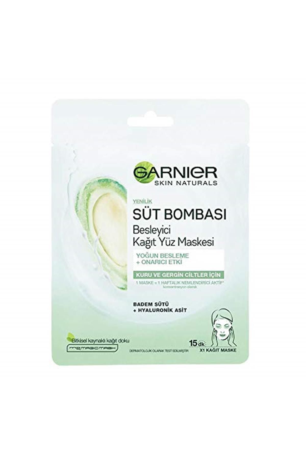 Garnier Marka: Süt Bombası Besleyici Kağıt Yüz Maskesi Badem Sütü 1 Paket