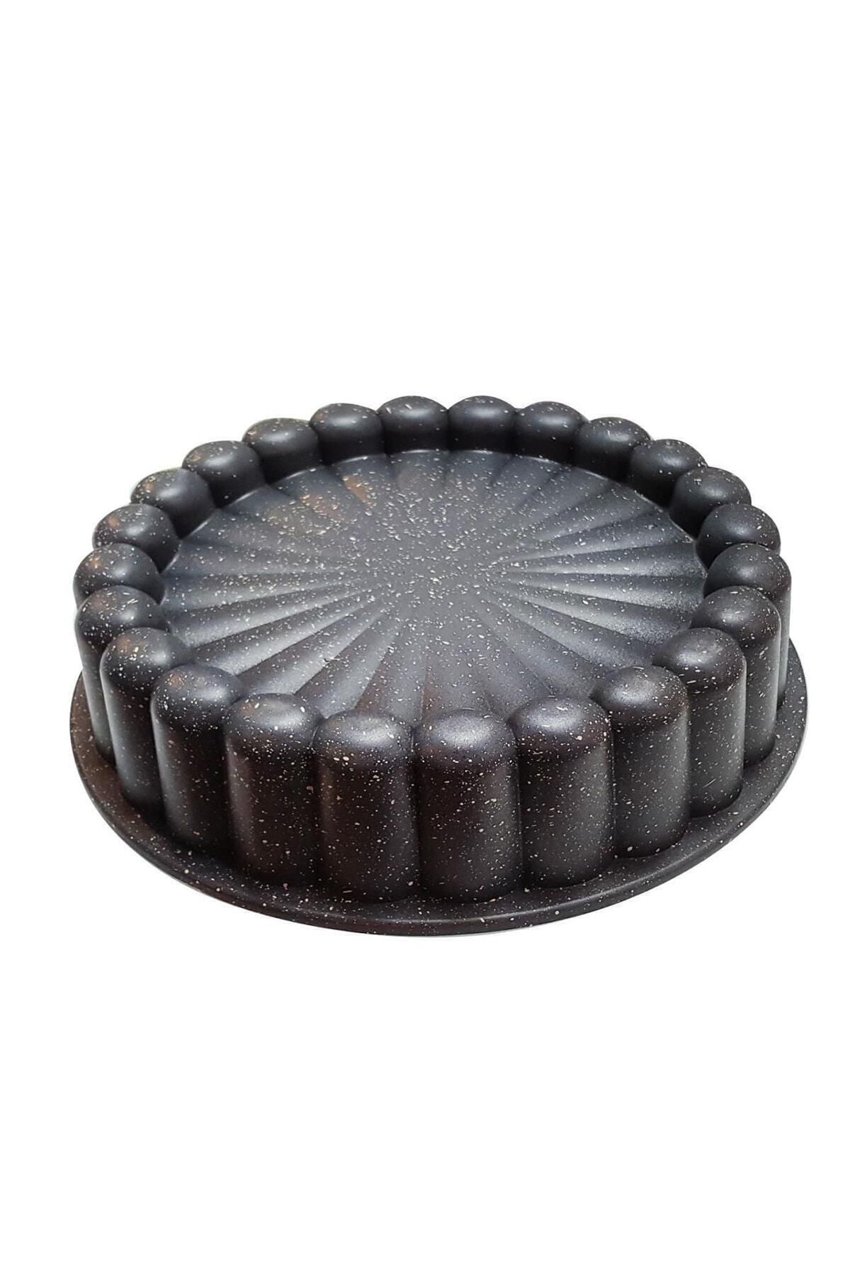 Eda Granit Kaplama 26 Cm Dilimli Tart Kalıbı Gri
