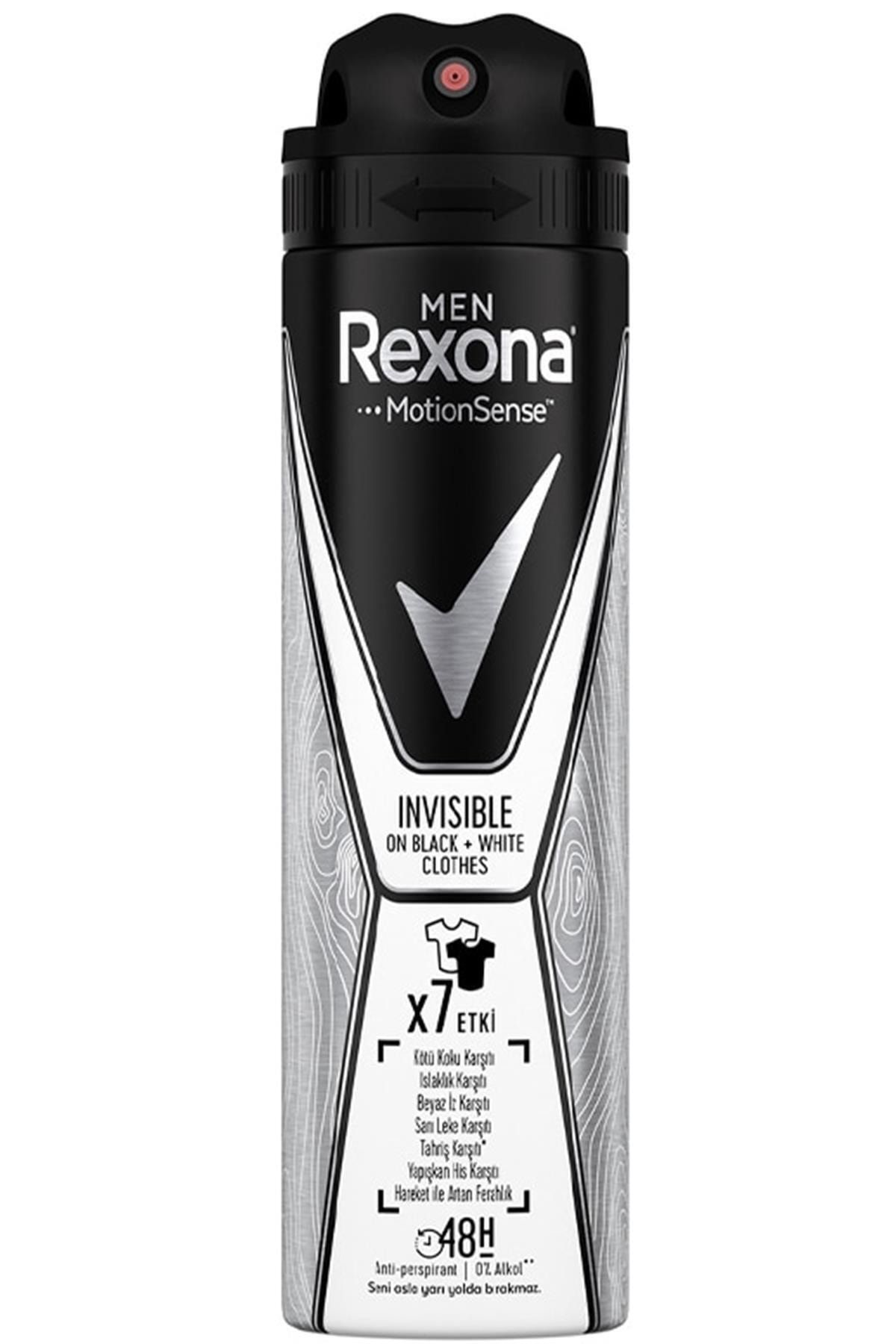 Rexona Erkek Deodorant Sprey Invisible Black White 150 Ml