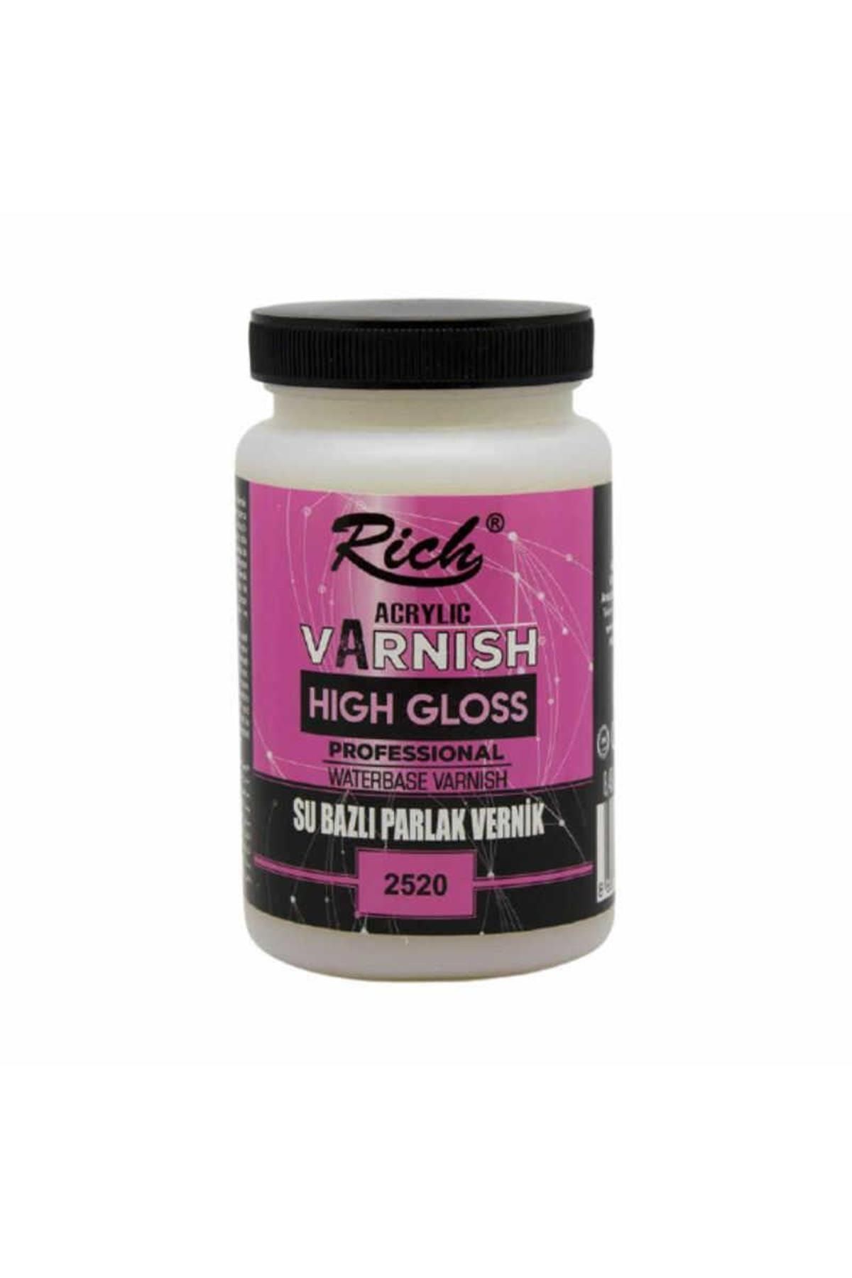 Rich : Hıgh Gloss Su Bazlı Vernik Parlak 2520 250 Cc