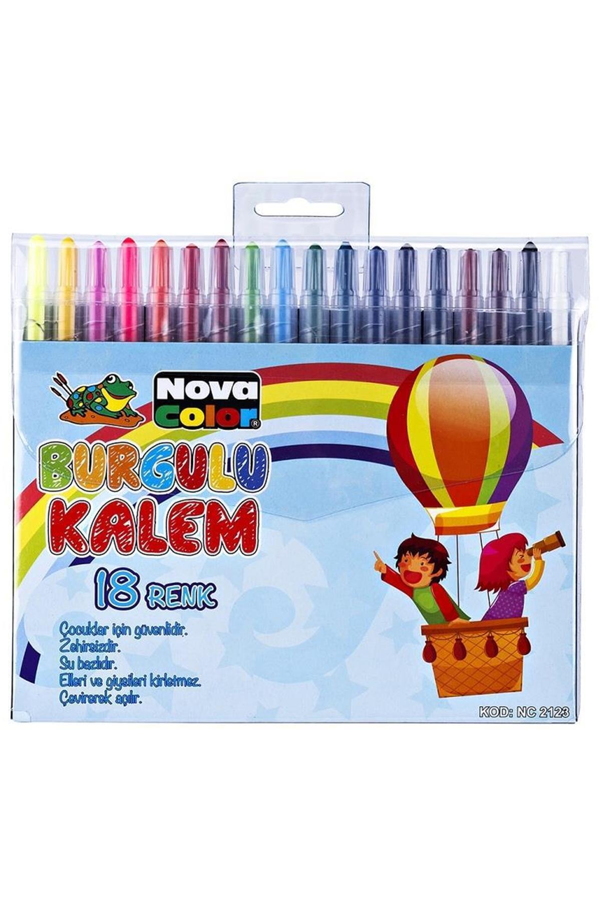 Nova Color 18 Li Burgulu Mum Boya Kalemi Nc-2123